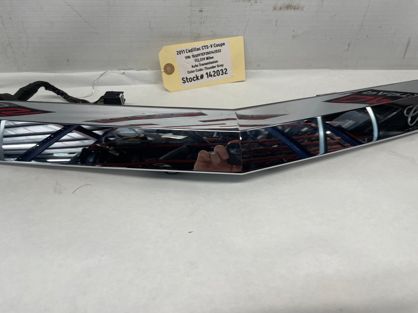 2011 Cadillac CTS-V Trunk Deck Lid Applique Chrome Panel Trim Camera OEM - Day's Parts Yard