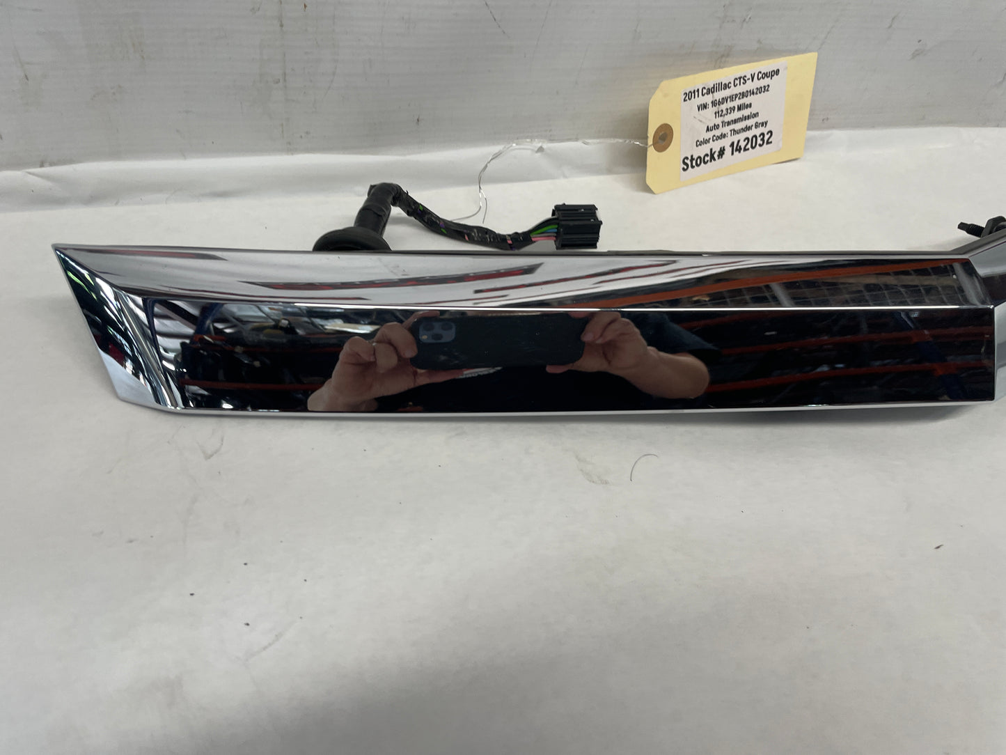 2011 Cadillac CTS-V Trunk Deck Lid Applique Chrome Panel Trim Camera OEM - Day's Parts Yard