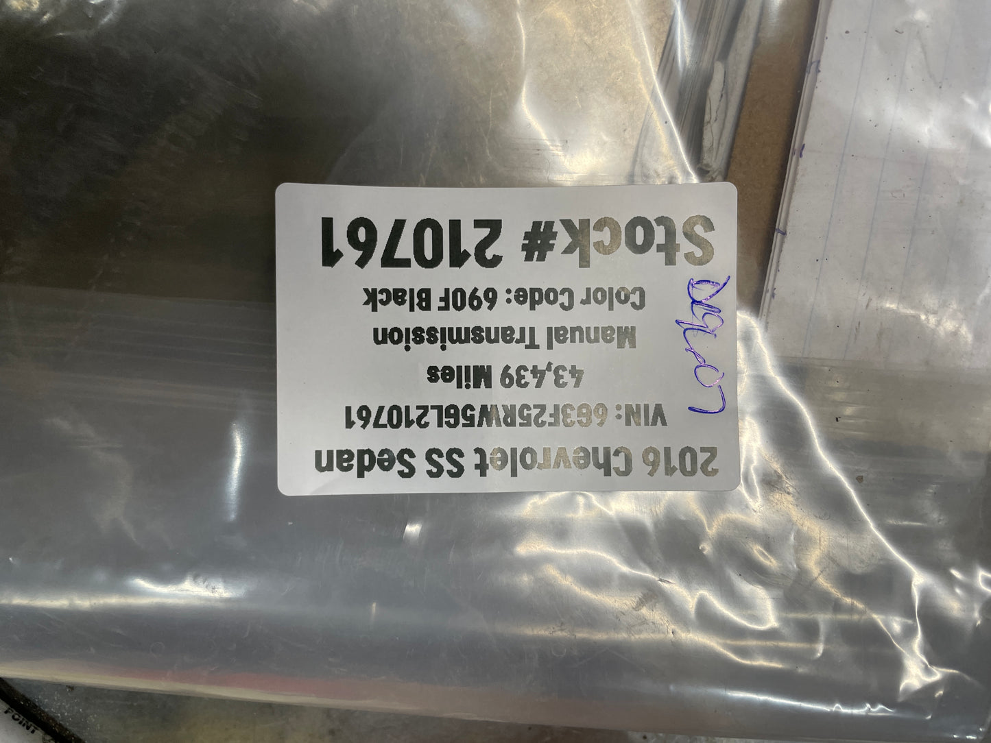 2016 Chevy SS Sedan RH & LH Front ABS Wire Sensors OEM - Day's Parts Yard