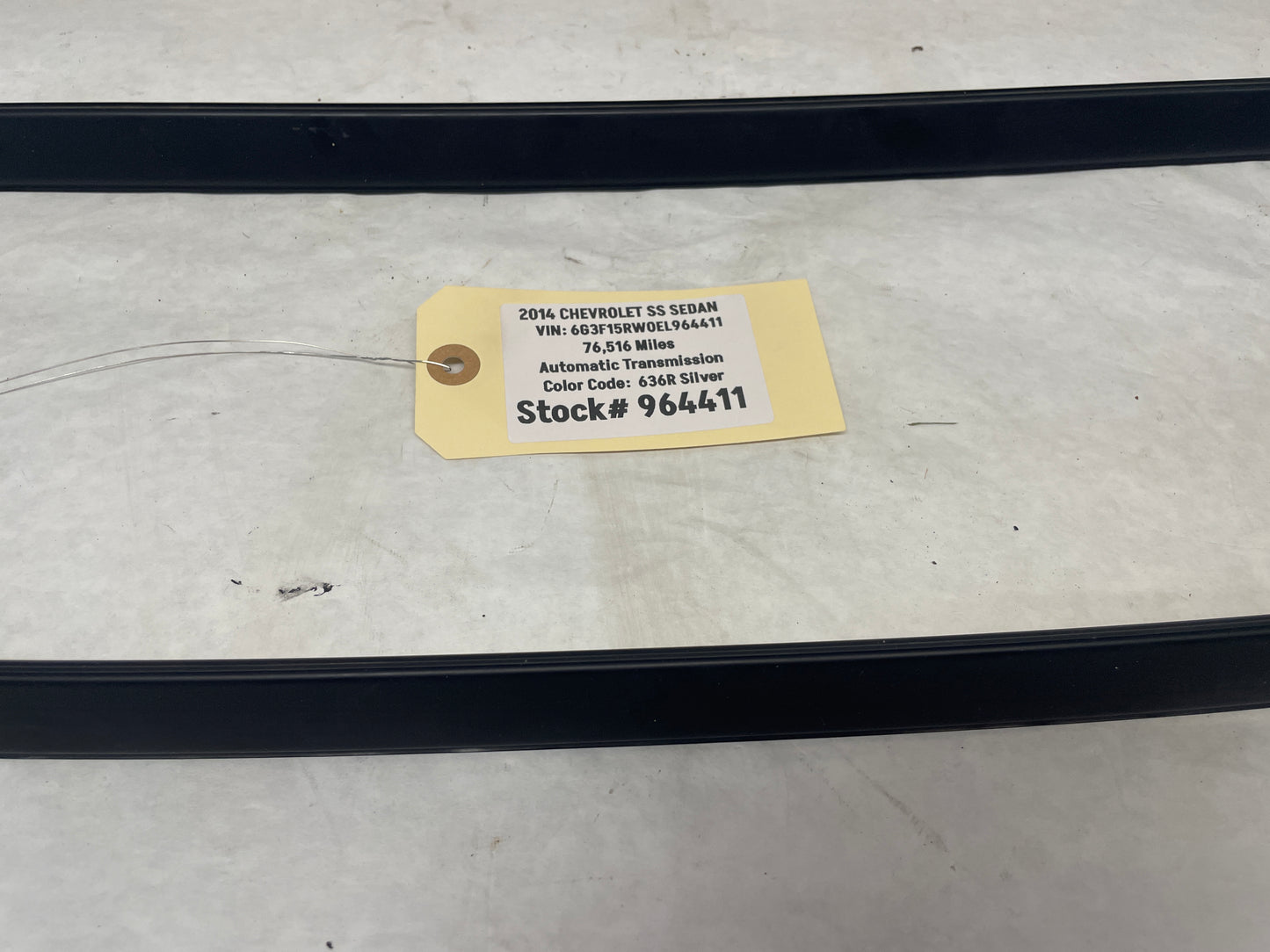 2014 Chevy SS Sedan Roof Top Trim Moldings RH & LH OEM - Day's Parts Yard