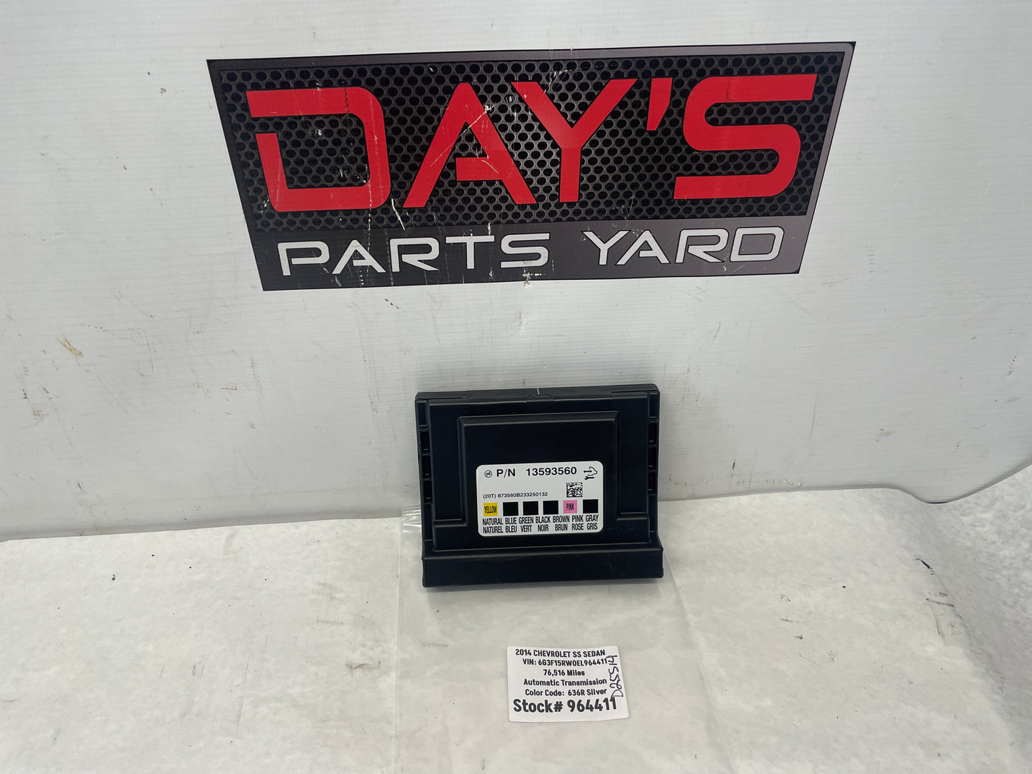 2014 Chevy SS Sedan BCM Body Control Module OEM - Day's Parts Yard