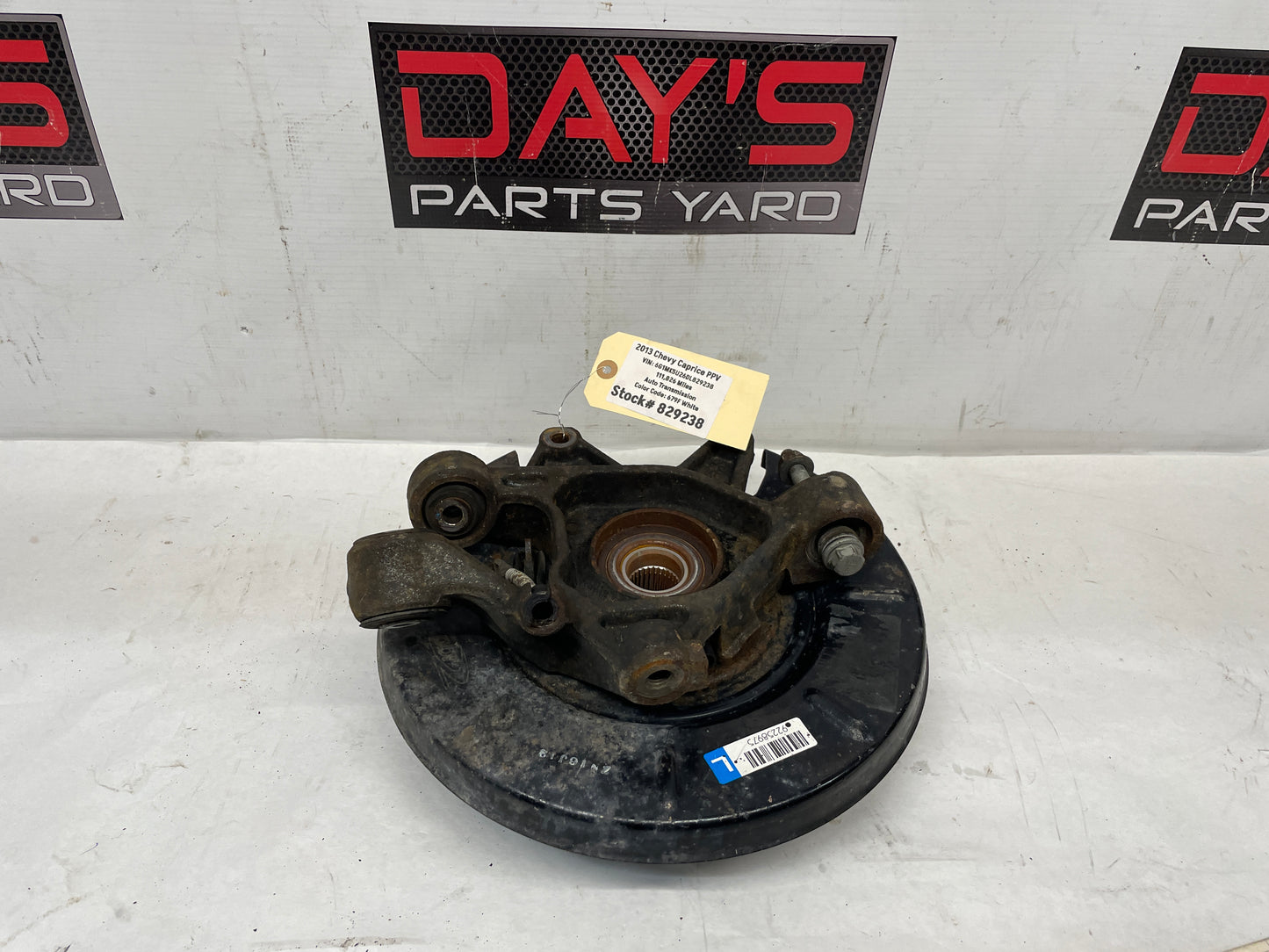 2013 Chevy Caprice PPV LH Driver Rear Suspension Spindle Hub Knuckle Assembly OEM - Day's Parts Yard
