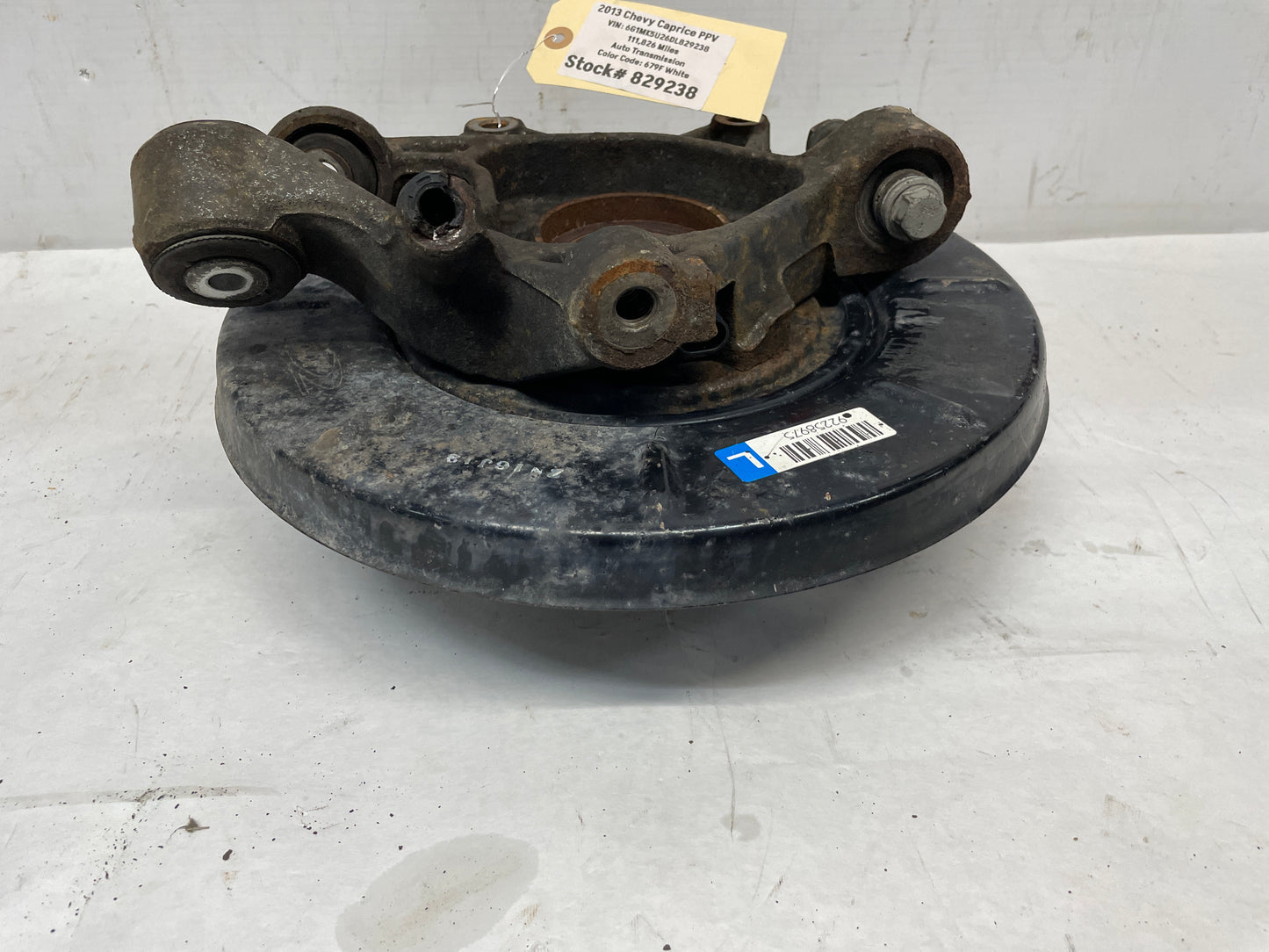 2013 Chevy Caprice PPV LH Driver Rear Suspension Spindle Hub Knuckle Assembly OEM - Day's Parts Yard