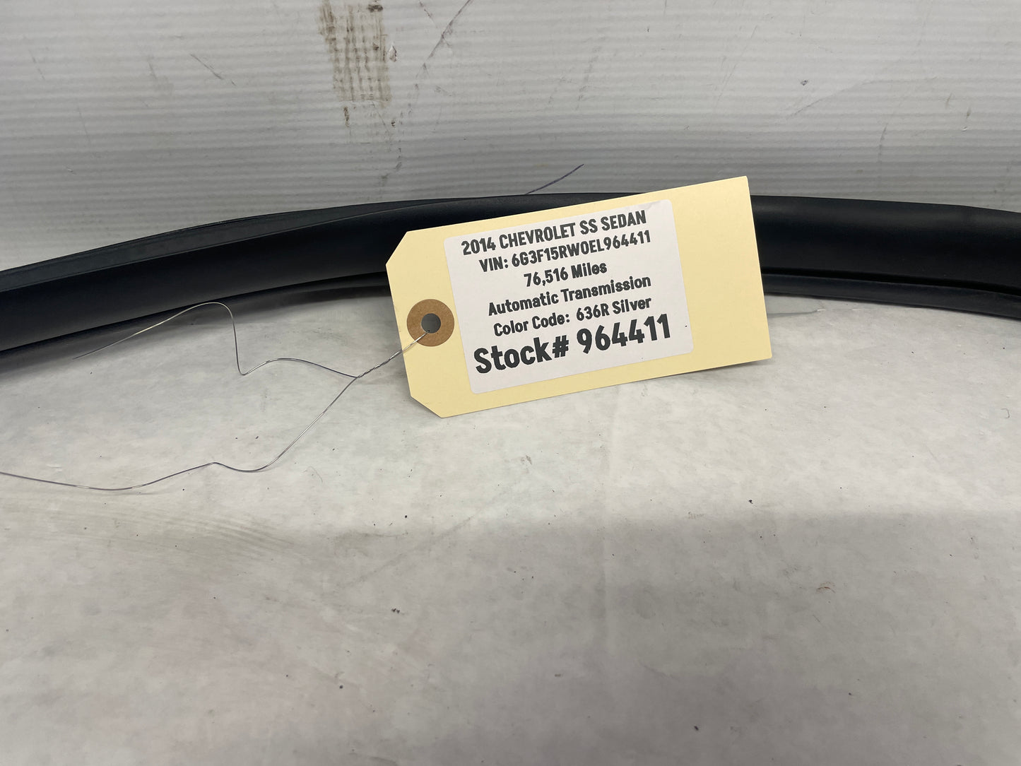 2014 Chevy SS Sedan RH Passenger Front Door Weather Strip Rubber Seal OEM - Day's Parts Yard