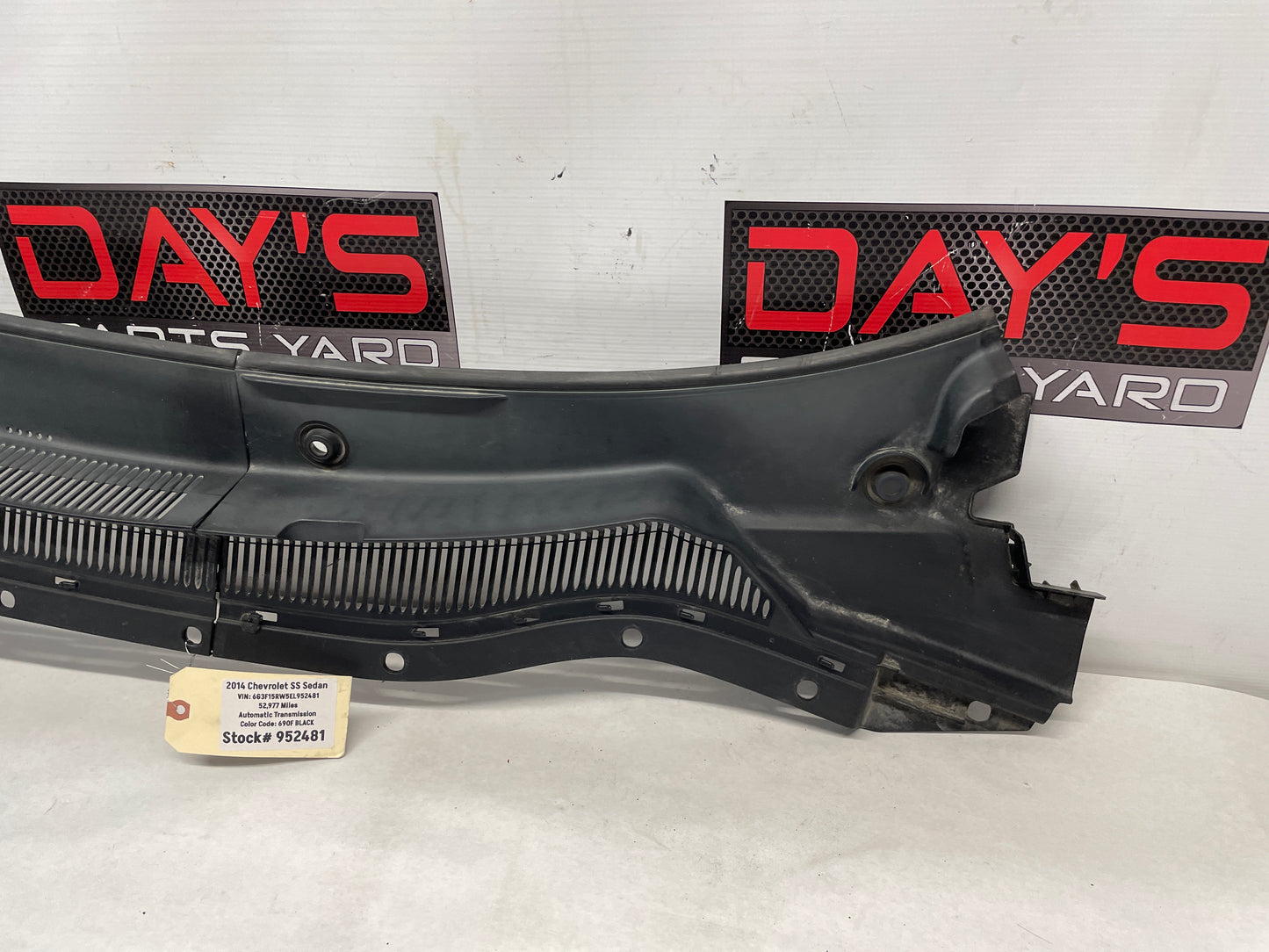 2014 Chevy SS Sedan Windshield Wiper Cowl Trim Panel Molding OEM - Day's Parts Yard
