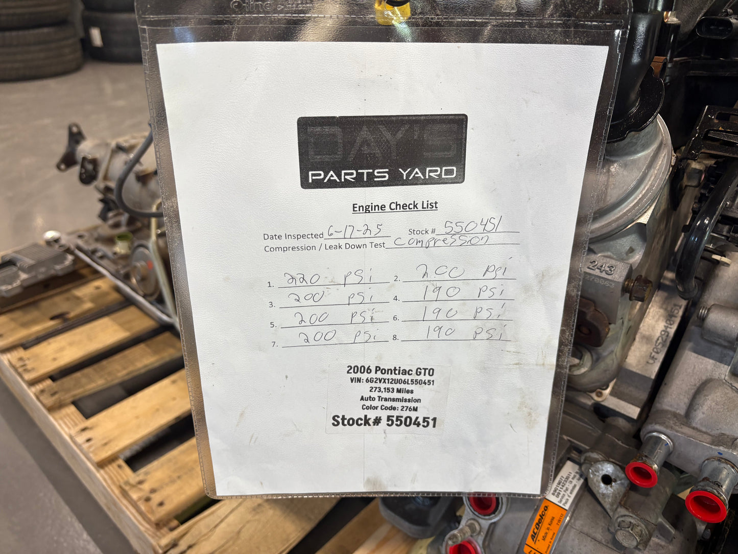 6.0 LS2 Engine 4L65 Automatic Transmission Drivetrain Pullout 400HP - Day's Parts Yard