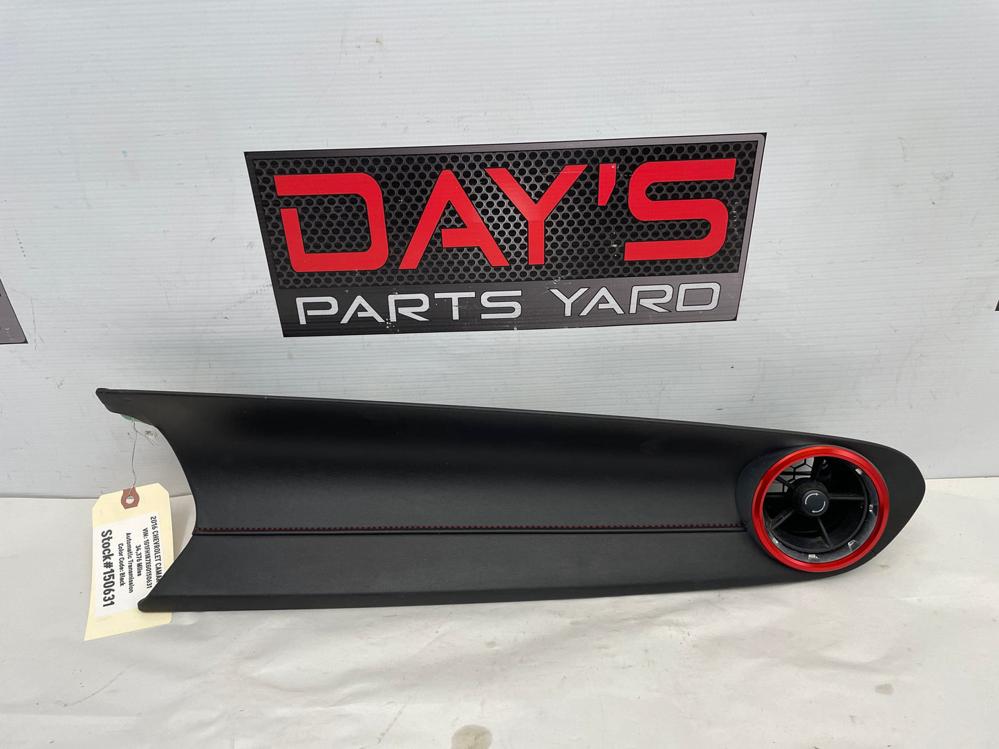 2016 Chevy Camaro SS RH Passenger Side Dash Trim Panel w/ Vent OEM - Day's Parts Yard