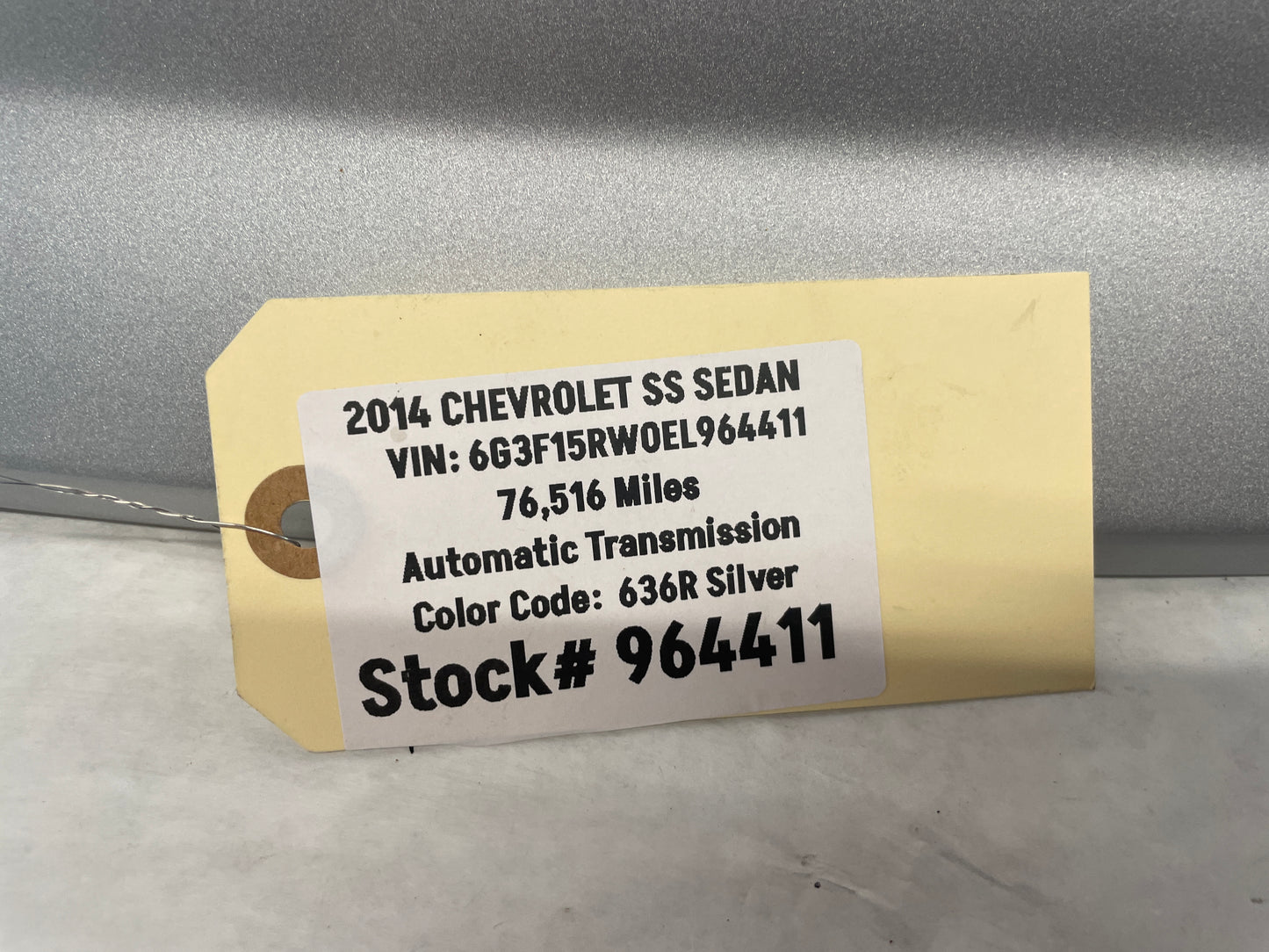 2014 Chevy SS Sedan Trunk Deck Lid Spoiler Wing OEM - Day's Parts Yard