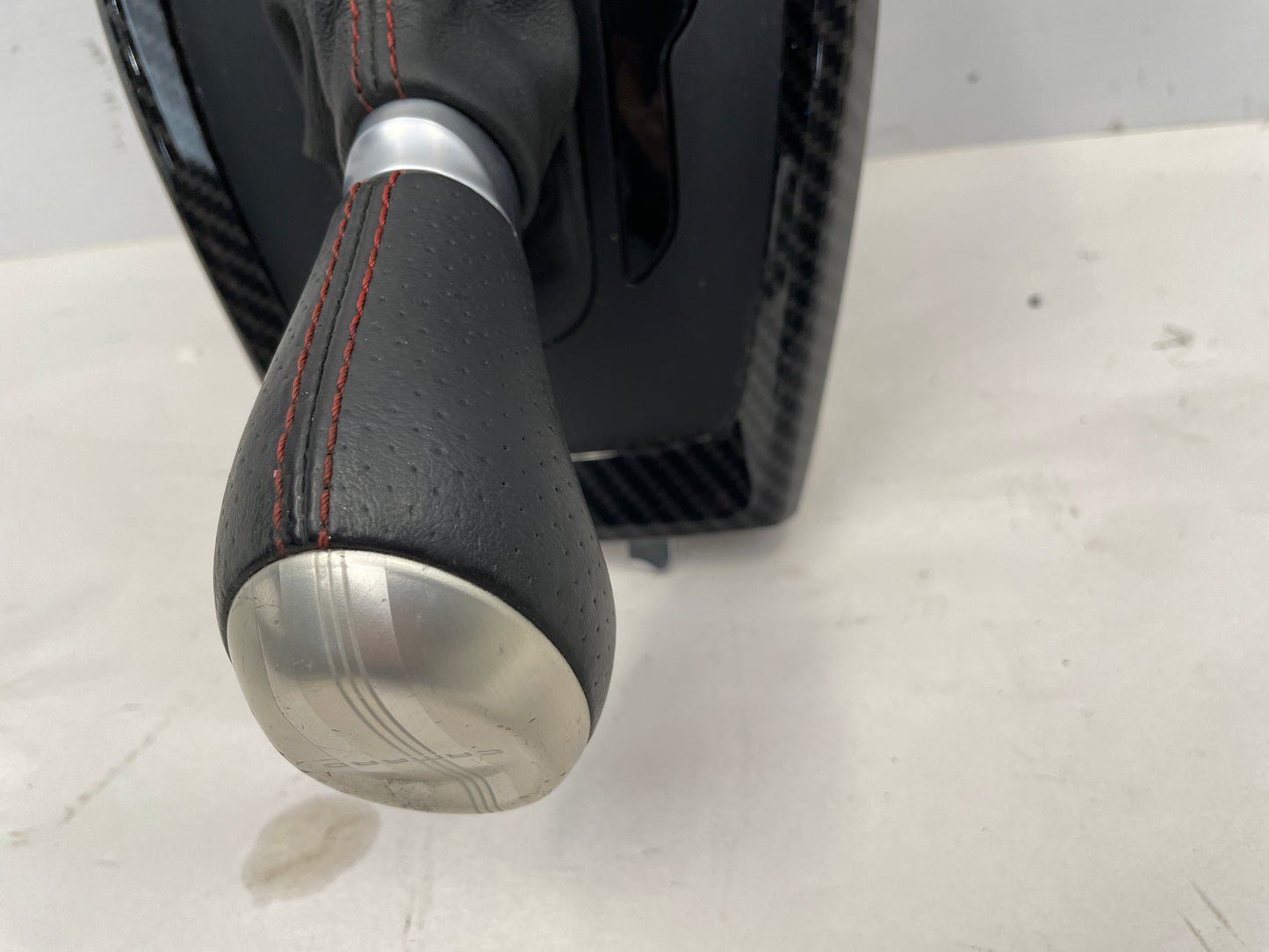 2016 Chevy Camaro SS Carbon Fiber Shifter Bezel Trim W/ Leather Boot and Knob - Day's Parts Yard