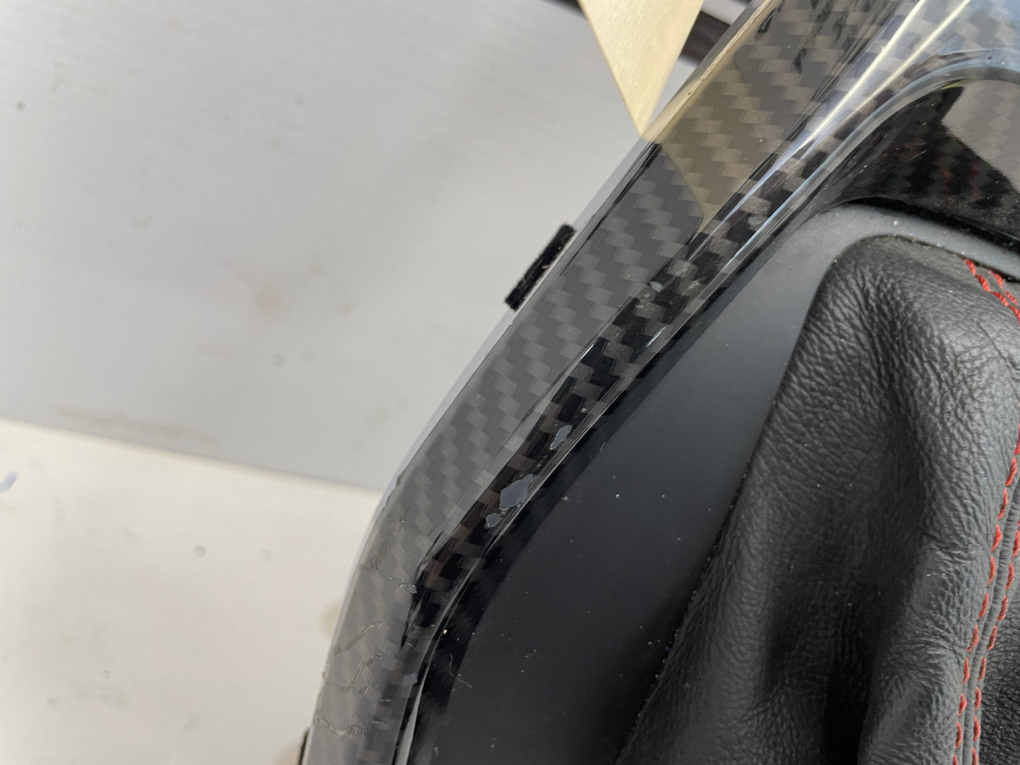 2016 Chevy Camaro SS Carbon Fiber Shifter Bezel Trim W/ Leather Boot and Knob - Day's Parts Yard