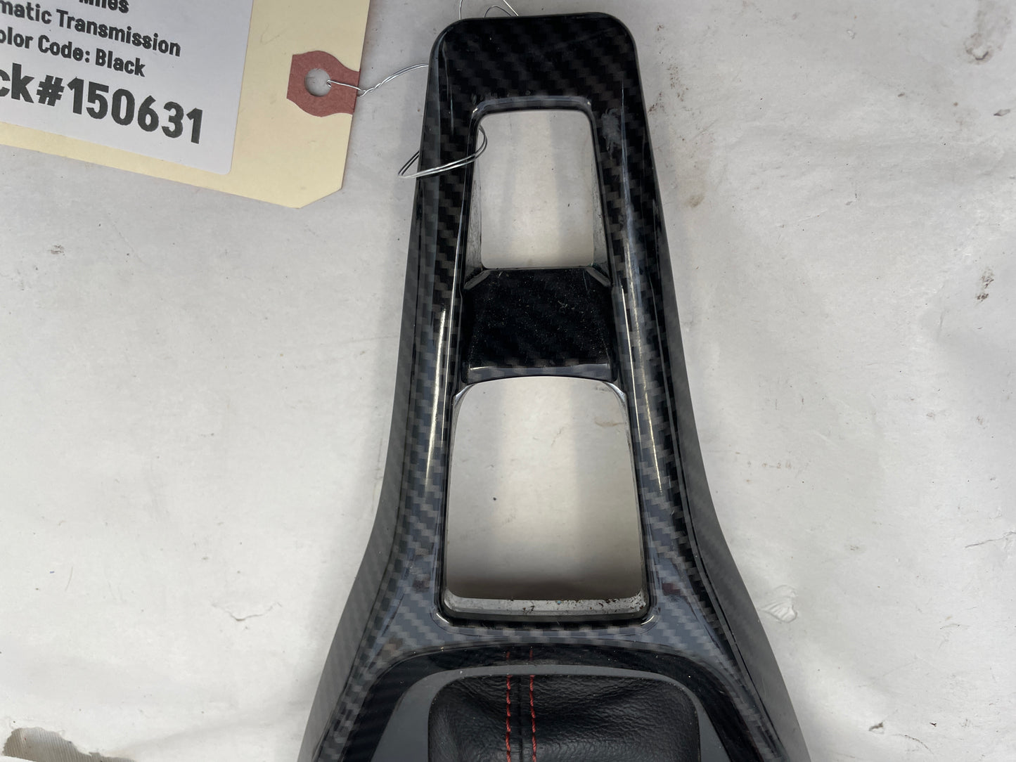 2016 Chevy Camaro SS Carbon Fiber Shifter Bezel Trim W/ Leather Boot and Knob - Day's Parts Yard