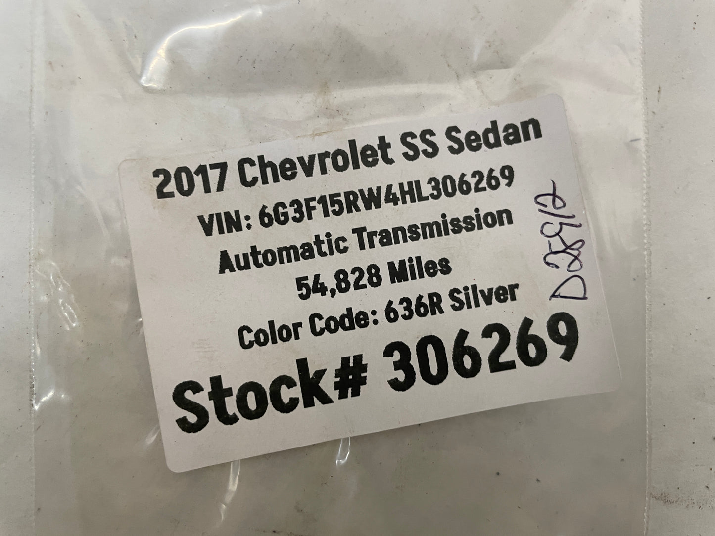 2017 Chevy SS Sedan Radiator Drain Plug OEM
