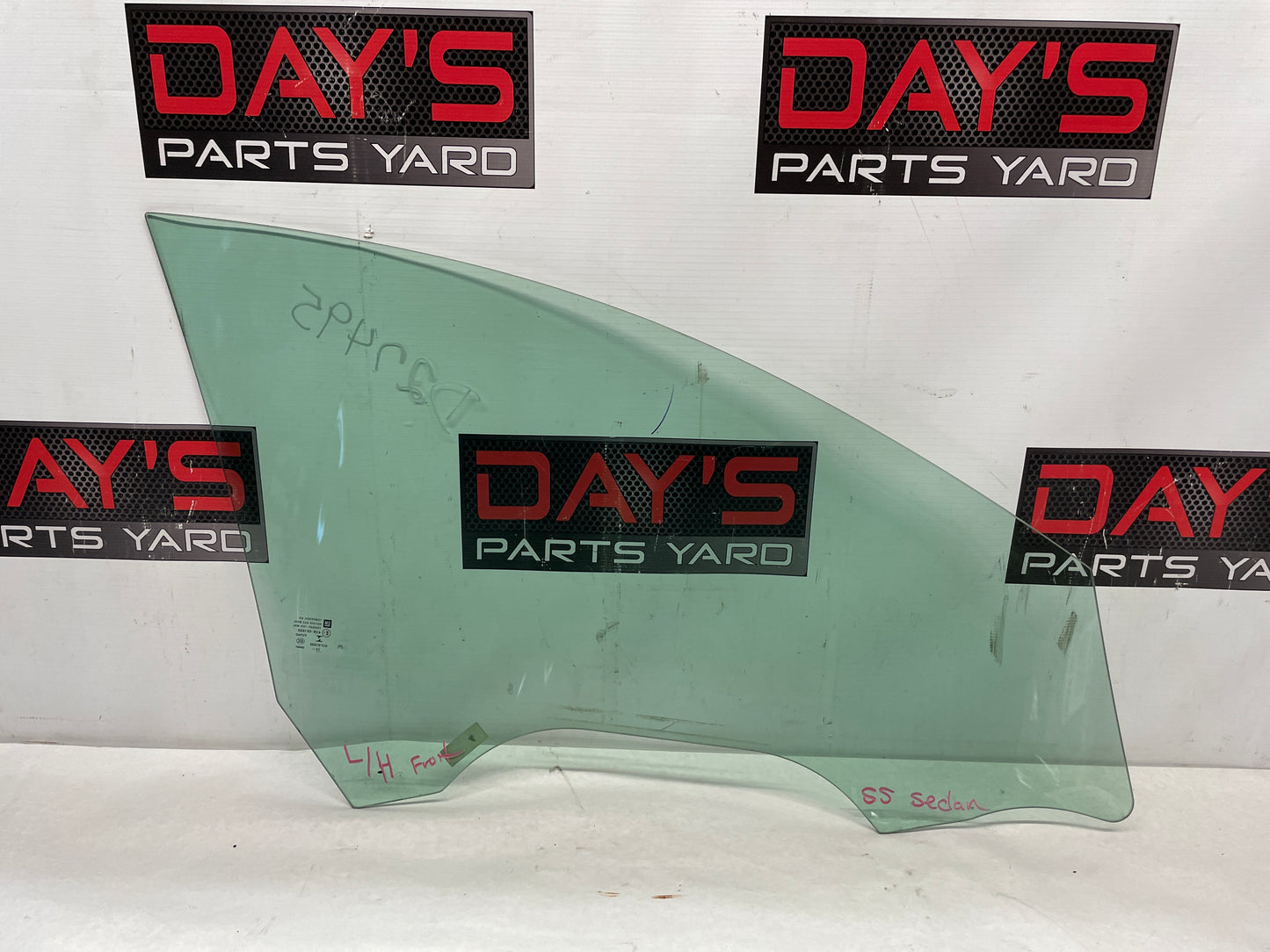 2014 Chevy SS Sedan LH Driver Front Door Window Glass OEM - Day's Parts Yard