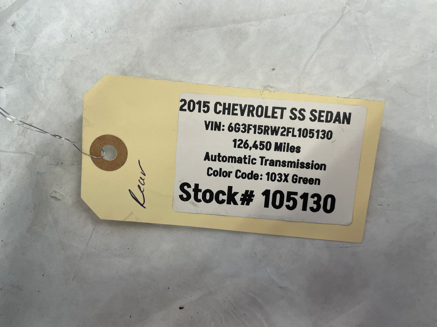 2015 Chevy SS Sedan RH Passenger Rear Brembo Brake Caliper OEM - Day's Parts Yard
