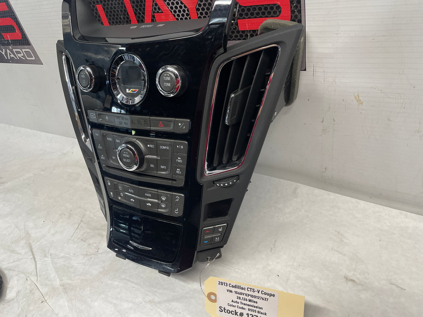 2013 Cadillac CTS-V Coupe Radio/CD Nav Climate Control Panel Unit Seat Options OEM - Day's Parts Yard