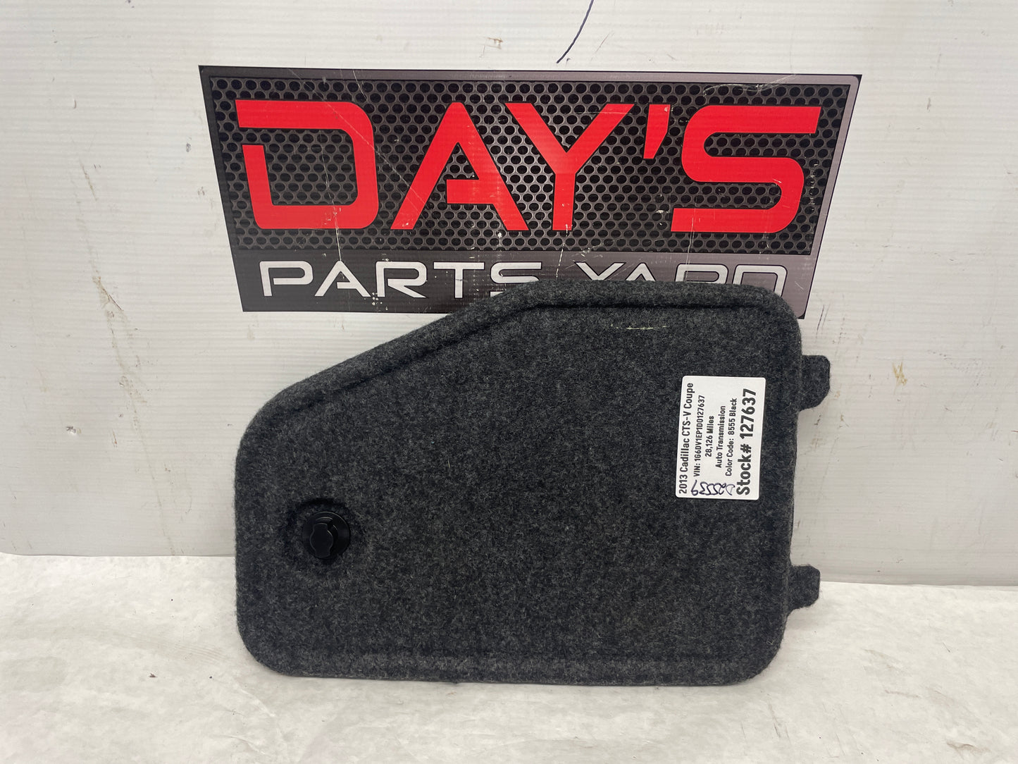 2013 Cadillac CTS-V Coupe Trunk Cargo Rear Interior Fuse Box Cover Door OEM - Day's Parts Yard