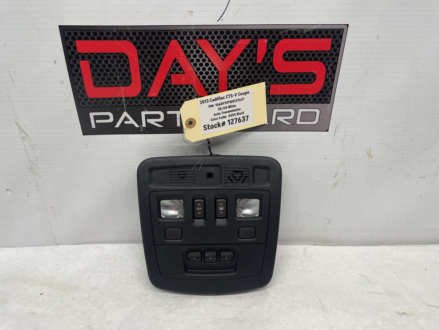 2013 Cadillac CTS-V Coupe Over Head Overhead Roof Console Dome Light OEM - Day's Parts Yard