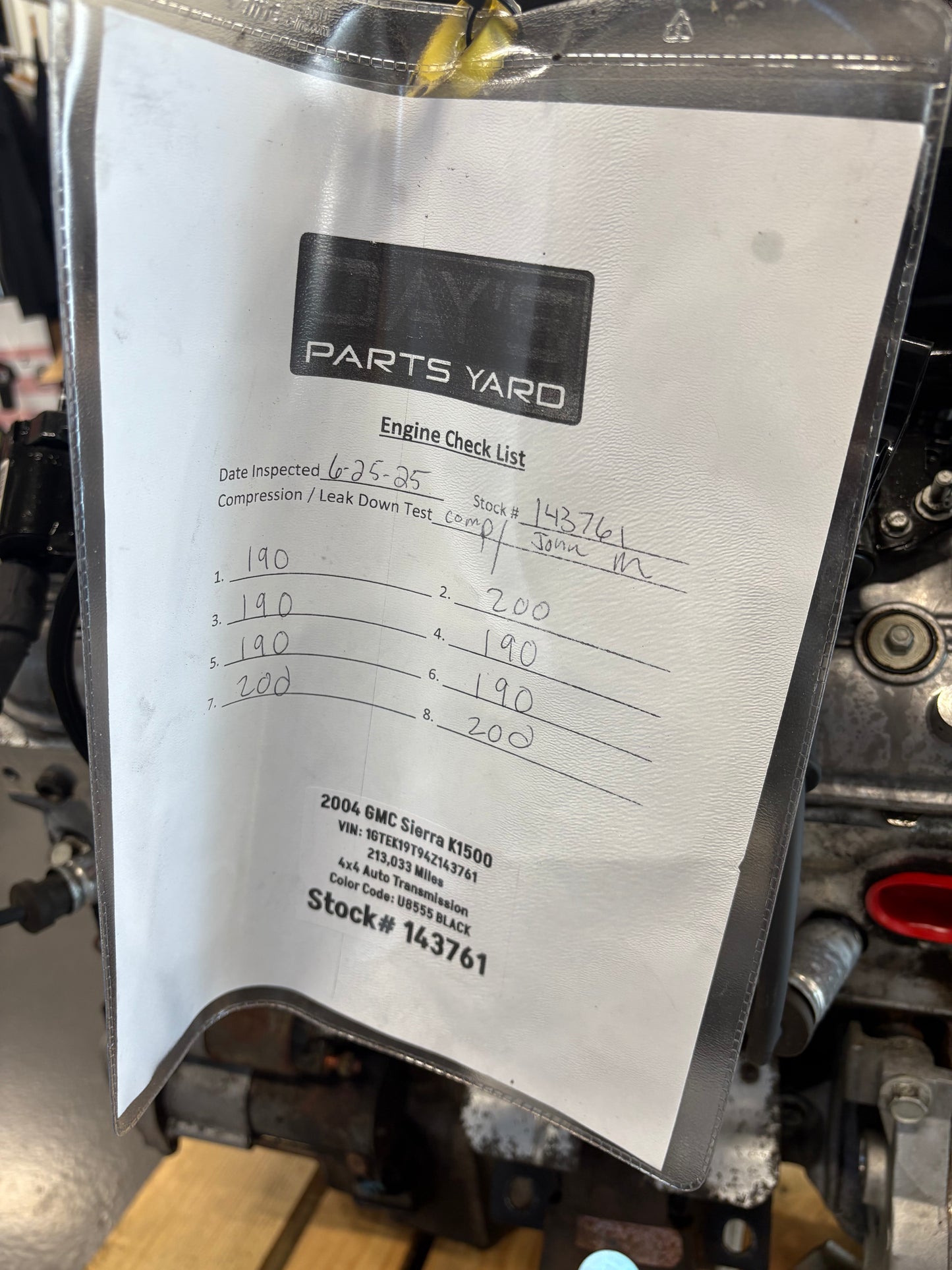 5.3L LM7 Complete Engine Motor Pullout OEM - Day's Parts Yard