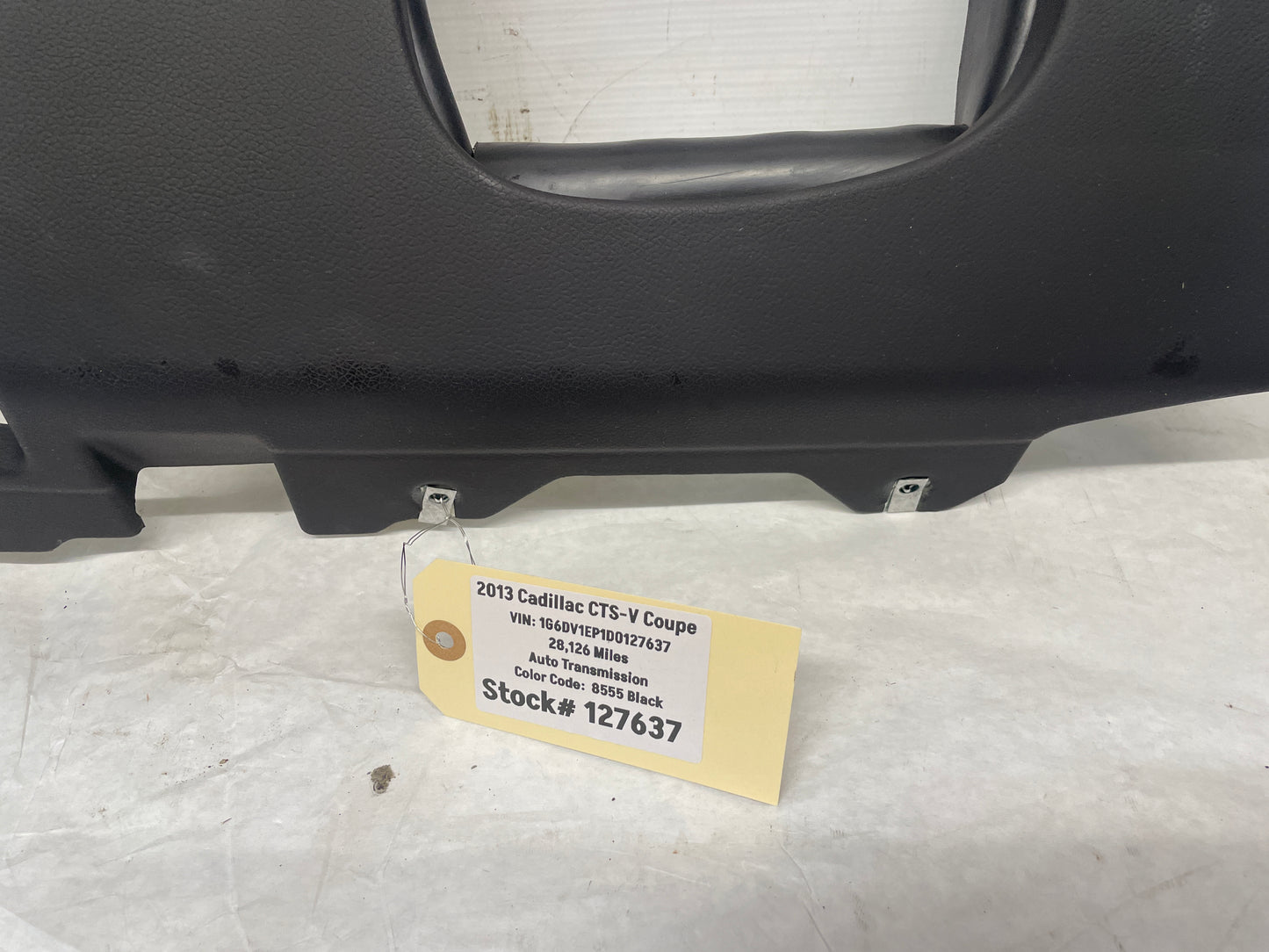 2013 Cadillac CTS-V Coupe LH Driver Lower Dash Knee Bolster Ebony OEM - Day's Parts Yard