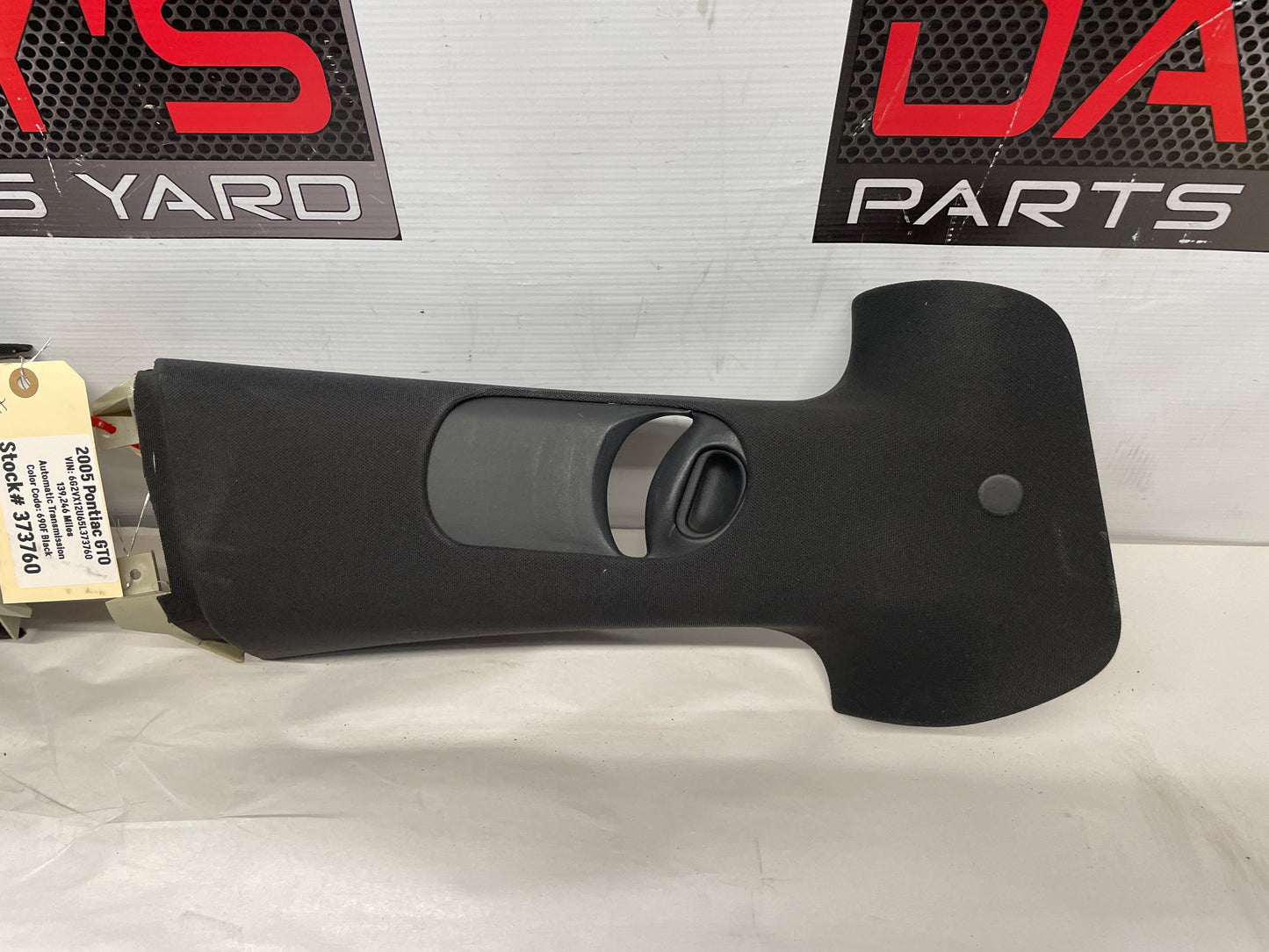 2005 Pontiac GTO RH & LH Interior B Pillar Seat Belt Trim OEM - Day's Parts Yard