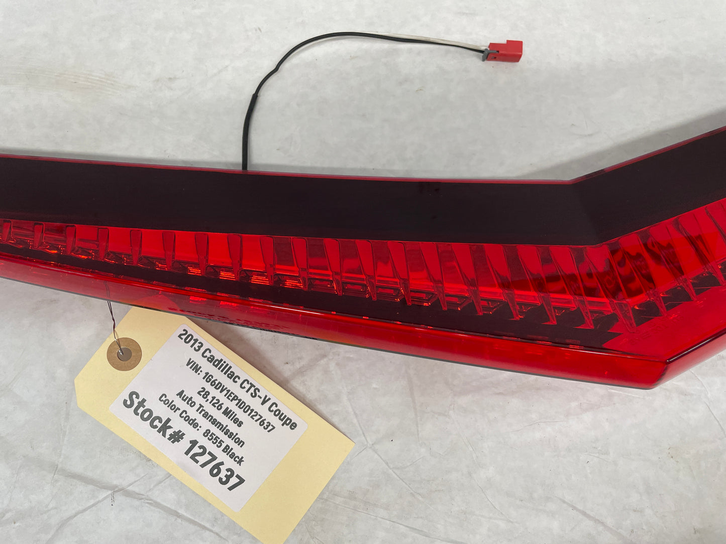 2013 Cadillac CTS-V Coupe Trunk Deck Lid 3rd Third Brake Tail Light OEM - Day's Parts Yard