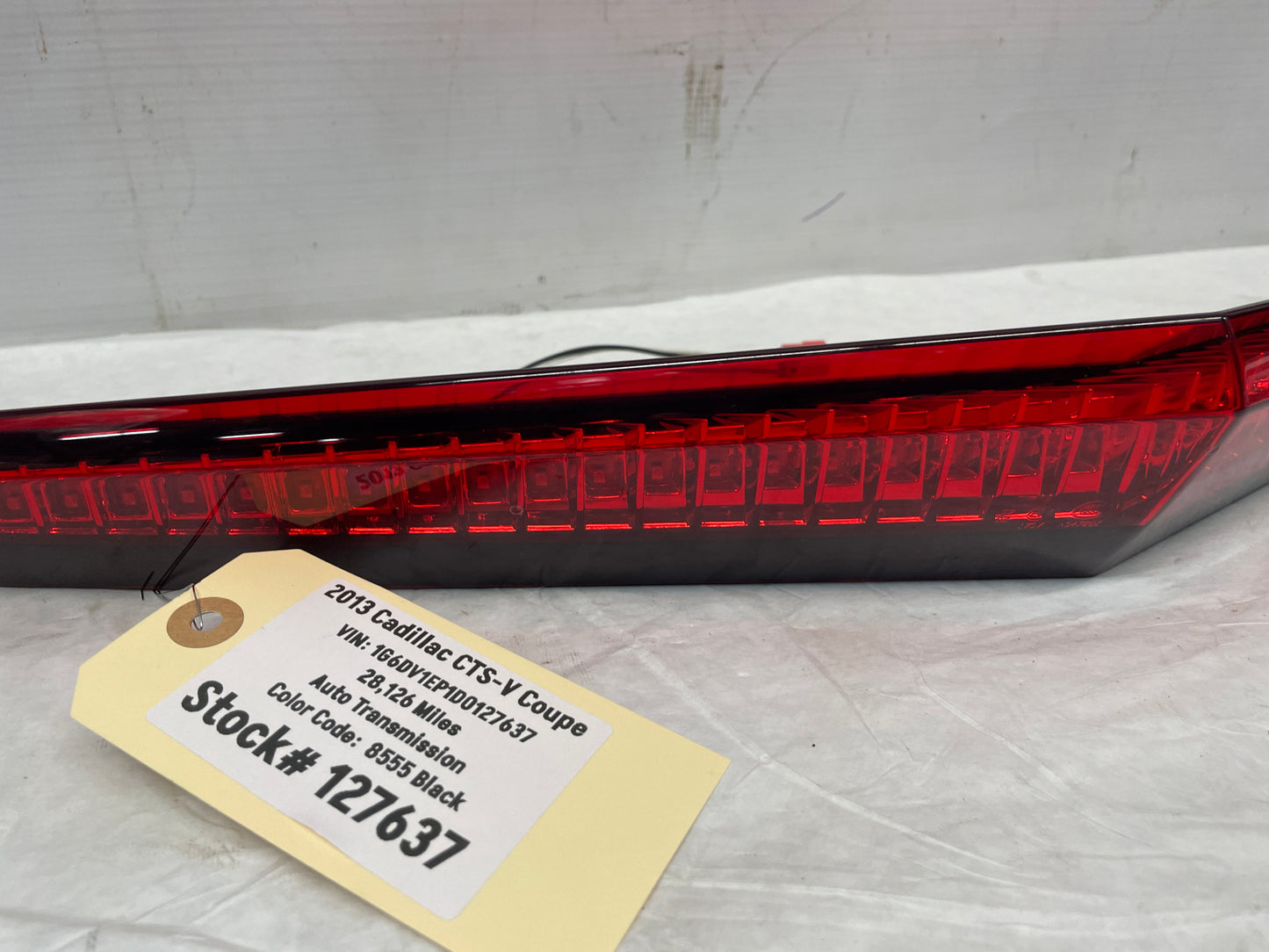 2013 Cadillac CTS-V Coupe Trunk Deck Lid 3rd Third Brake Tail Light OEM - Day's Parts Yard