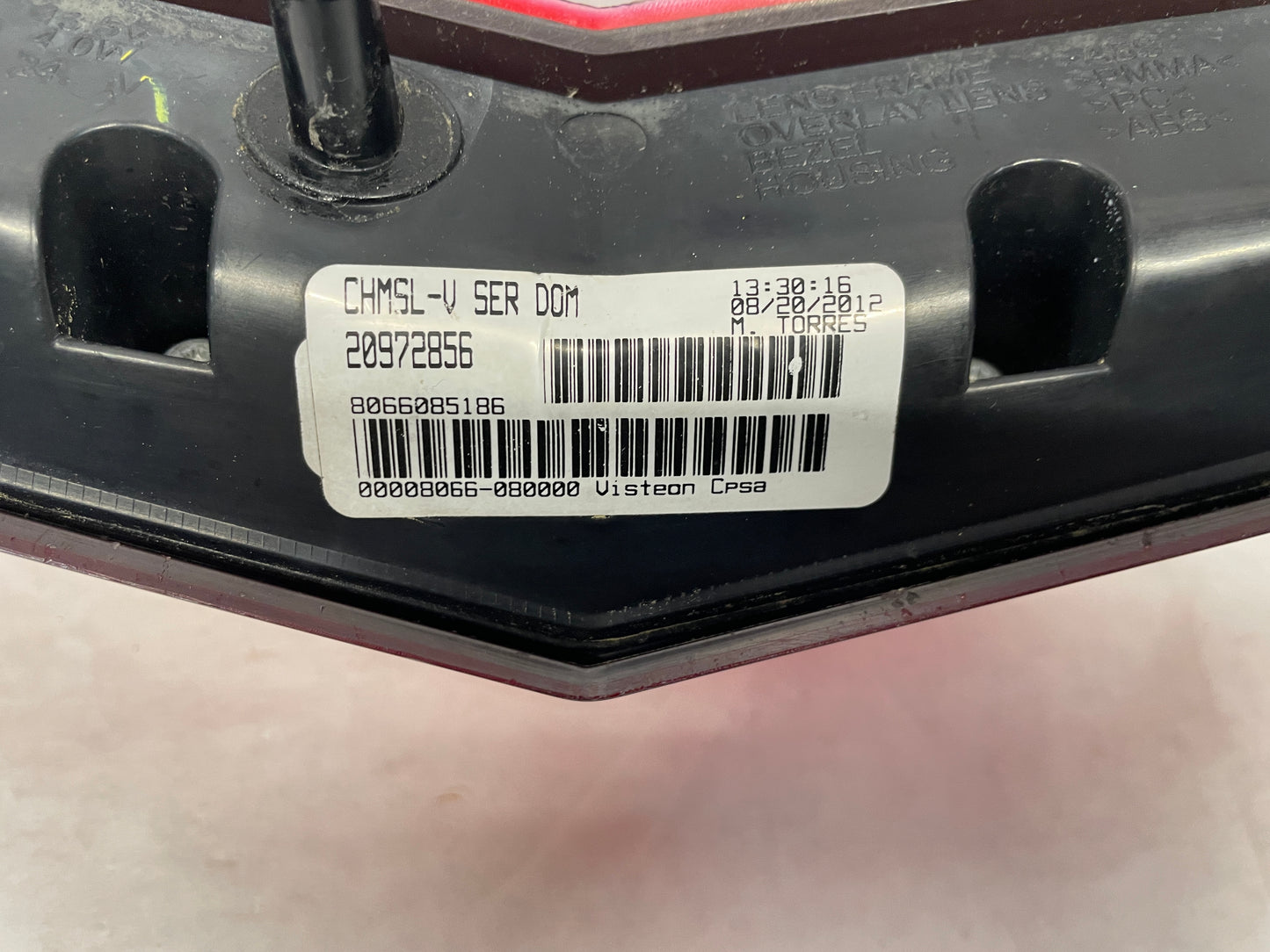 2013 Cadillac CTS-V Coupe Trunk Deck Lid 3rd Third Brake Tail Light OEM - Day's Parts Yard