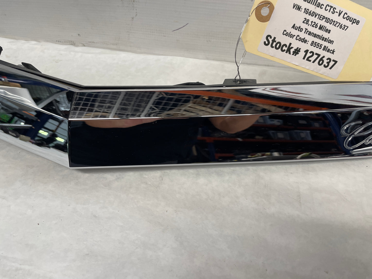 2013 Cadillac CTS-V Coupe Trunk Deck Lid Applique Chrome Panel Trim Camera OEM - Day's Parts Yard