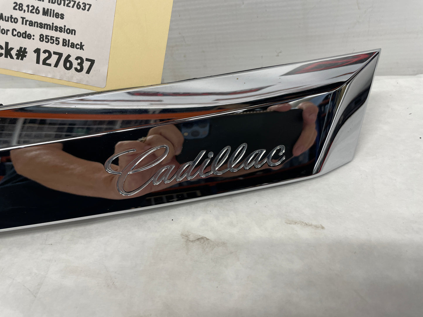 2013 Cadillac CTS-V Coupe Trunk Deck Lid Applique Chrome Panel Trim Camera OEM - Day's Parts Yard