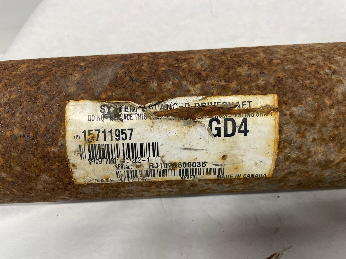 2006 Chevy Silverado C2500 Driveshaft Drive Propeller Shaft OEM - Day's Parts Yard