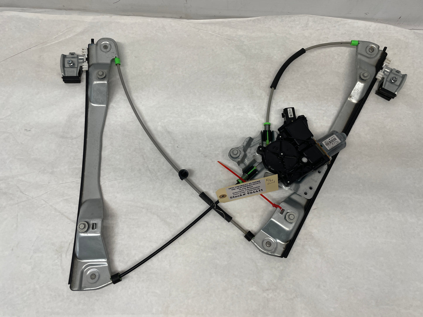 2014 Chevy SS Sedan RH Passenger Front Window Regulator Motor OEM - Day's Parts Yard