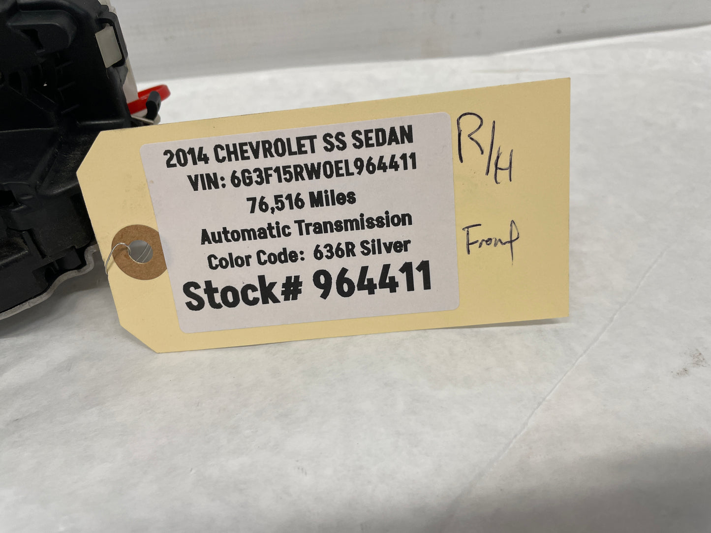 2014 Chevy SS Sedan RH Passenger Front Door Lock Actuator OEM - Day's Parts Yard