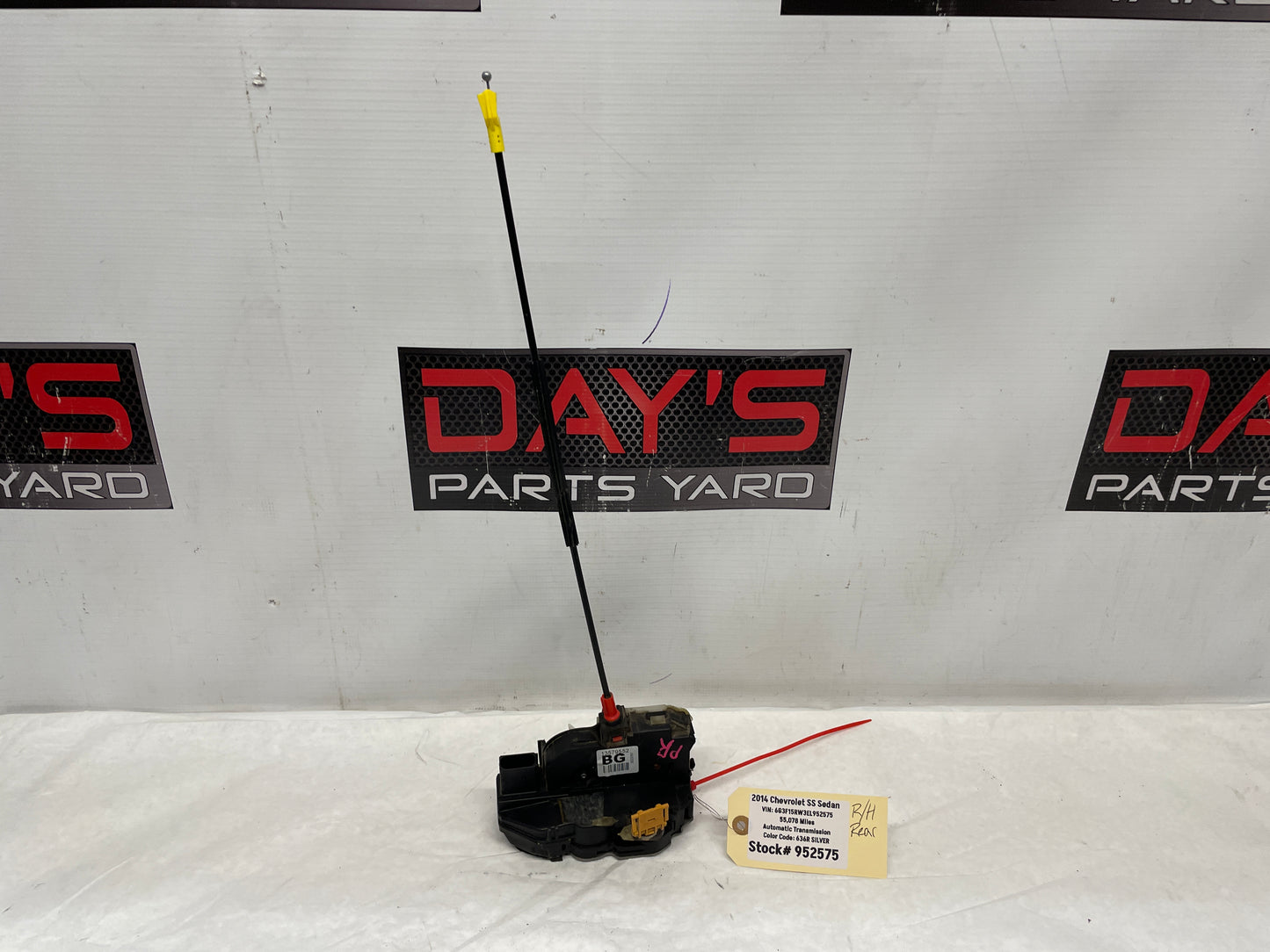 2014 Chevy SS Sedan RH Passenger Rear Door Lock Actuator OEM - Day's Parts Yard