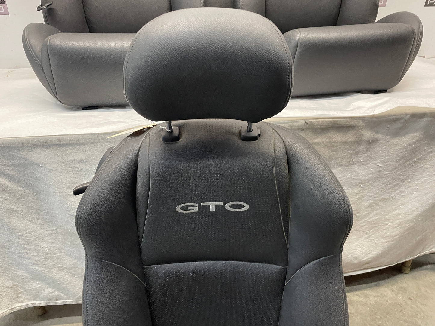 2005 Pontiac GTO Seats Front and Rears Black Leather OEM - Day's Parts Yard