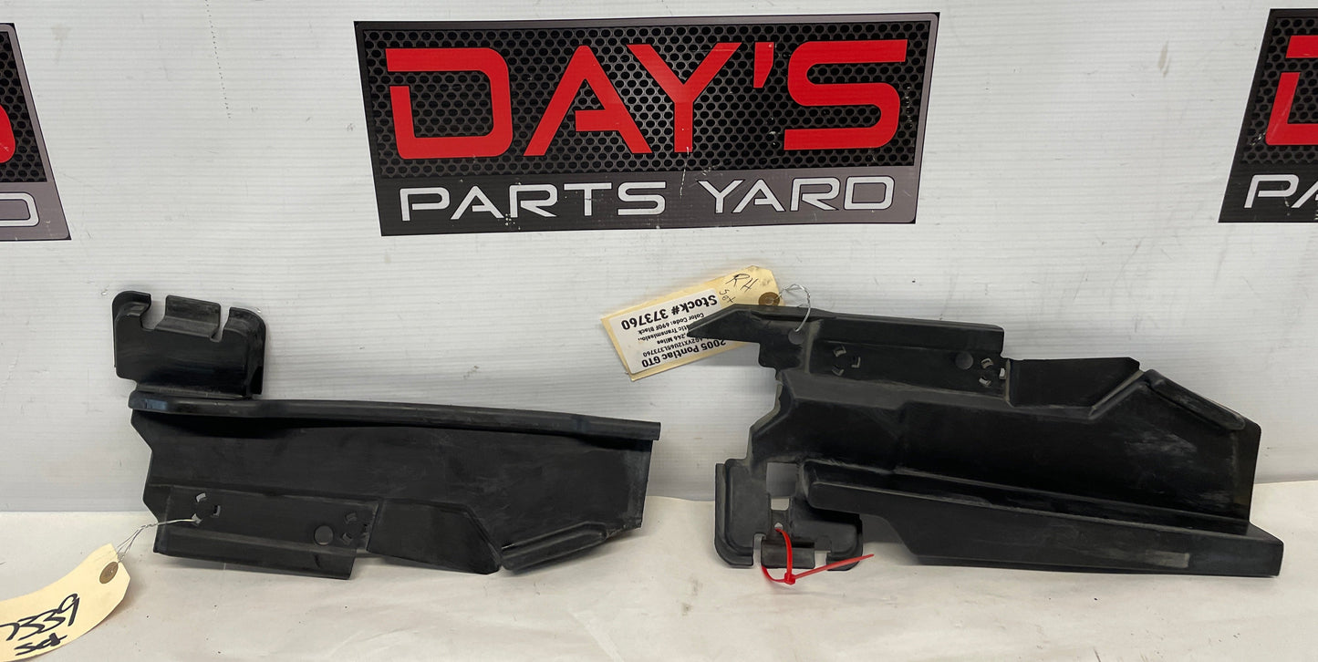 2005 Pontiac GTO LH & RH Radiator Air Baffle Trim Moldings OEM - Day's Parts Yard