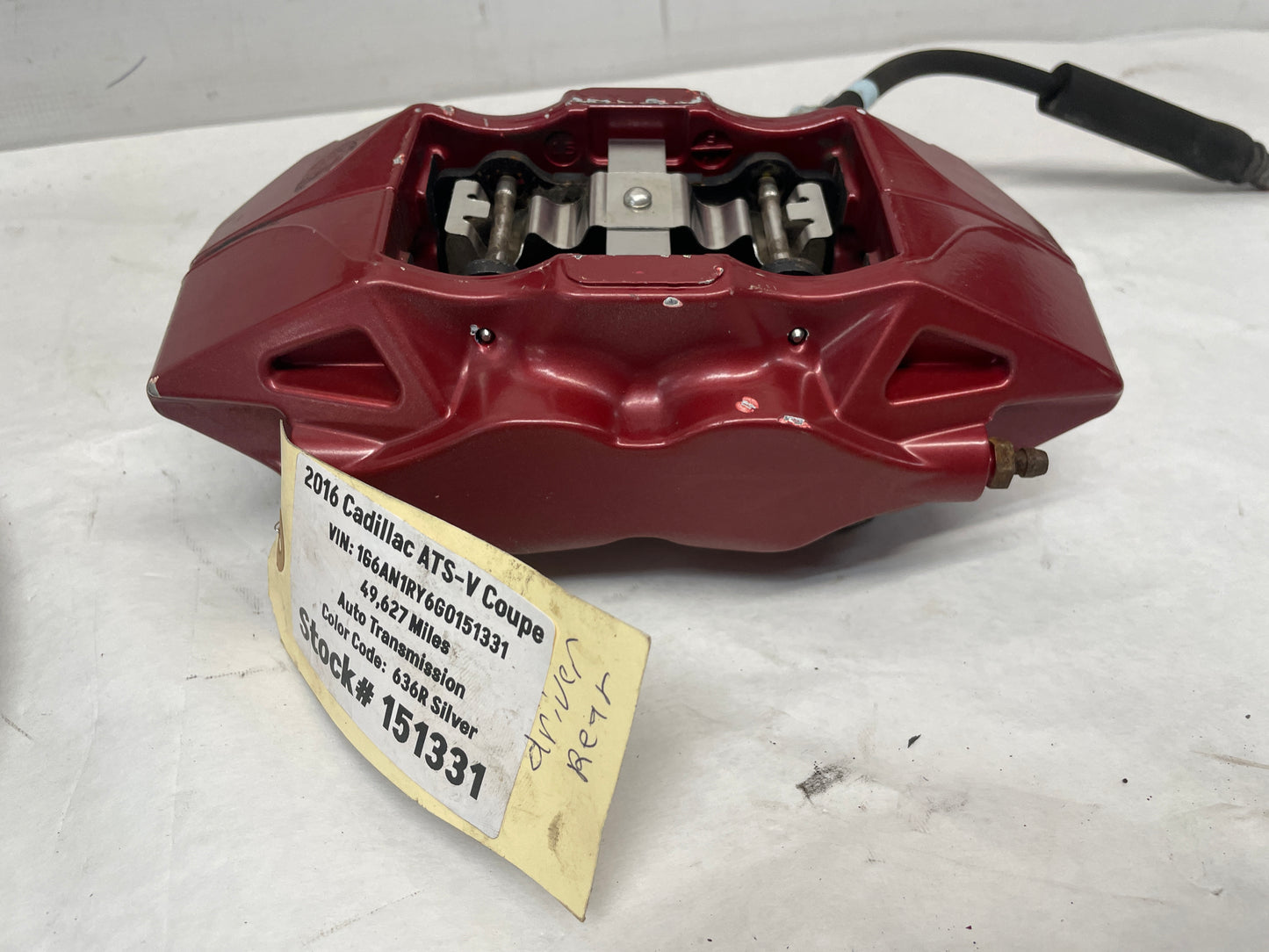 2016 Cadillac ATS-V RH Passenger Rear Caliper w/ Rotor OEM - Day's Parts Yard