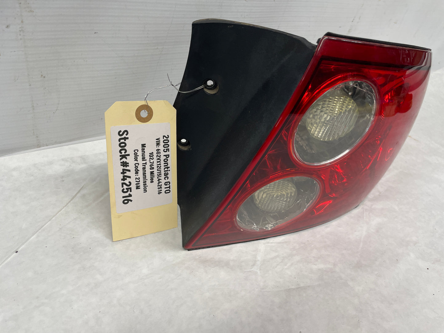 2005 Pontiac GTO RH Passenger Tail Light Taillight Lamp OEM - Day's Parts Yard