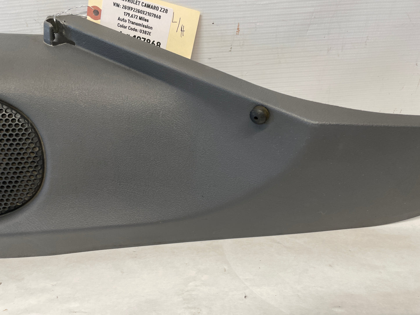 1999 Chevy Camaro LH Driver Rear Hatch Cargo Trunk Side Panel Trim Grey Gray OEM - Day's Parts Yard
