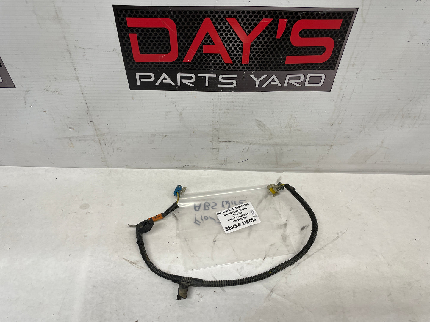 2002 Chevy Camaro Z28 LH Driver Front ABS Speed Sensor Wire OEM - Day's Parts Yard