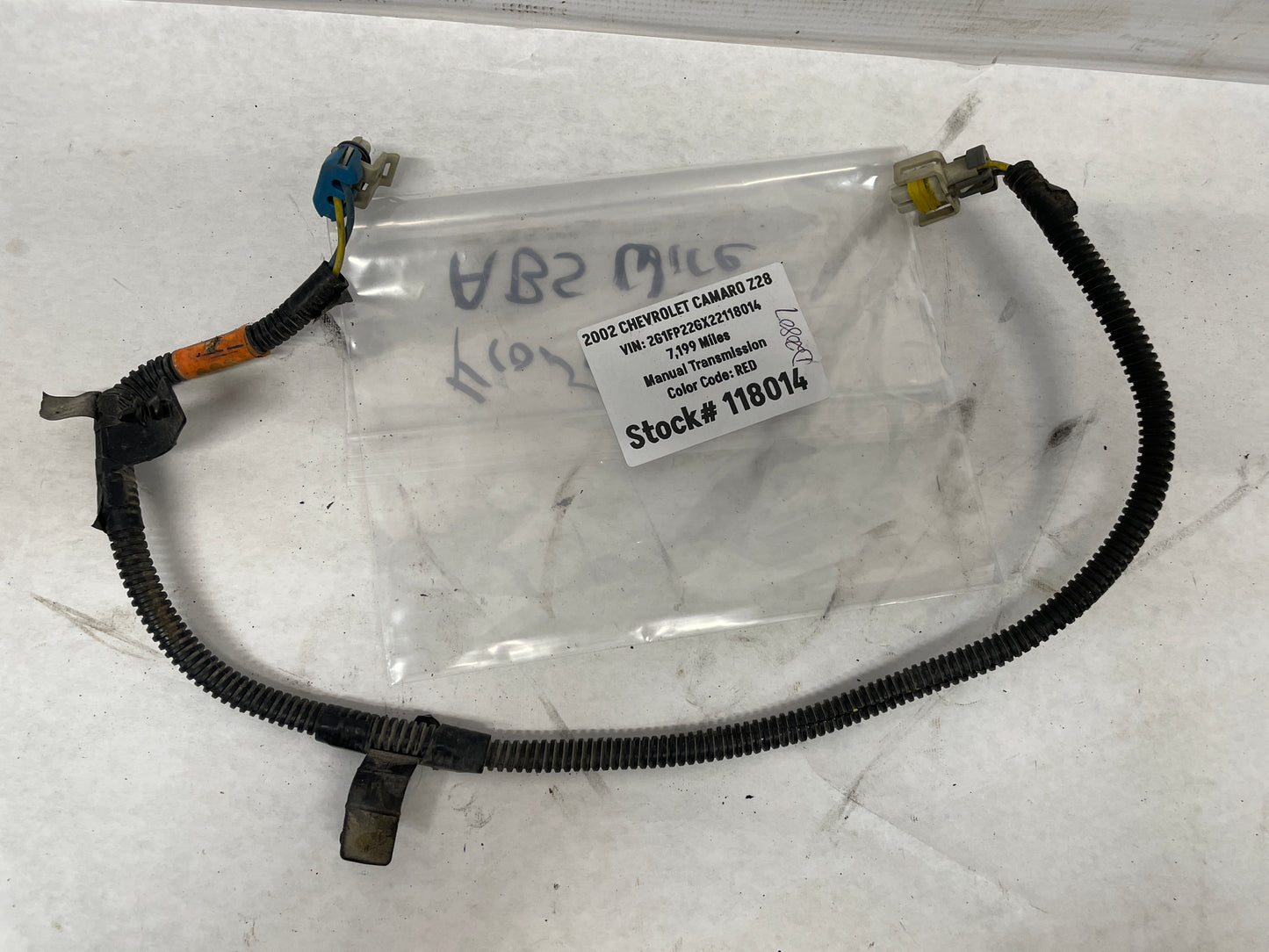 2002 Chevy Camaro Z28 LH Driver Front ABS Speed Sensor Wire OEM - Day's Parts Yard