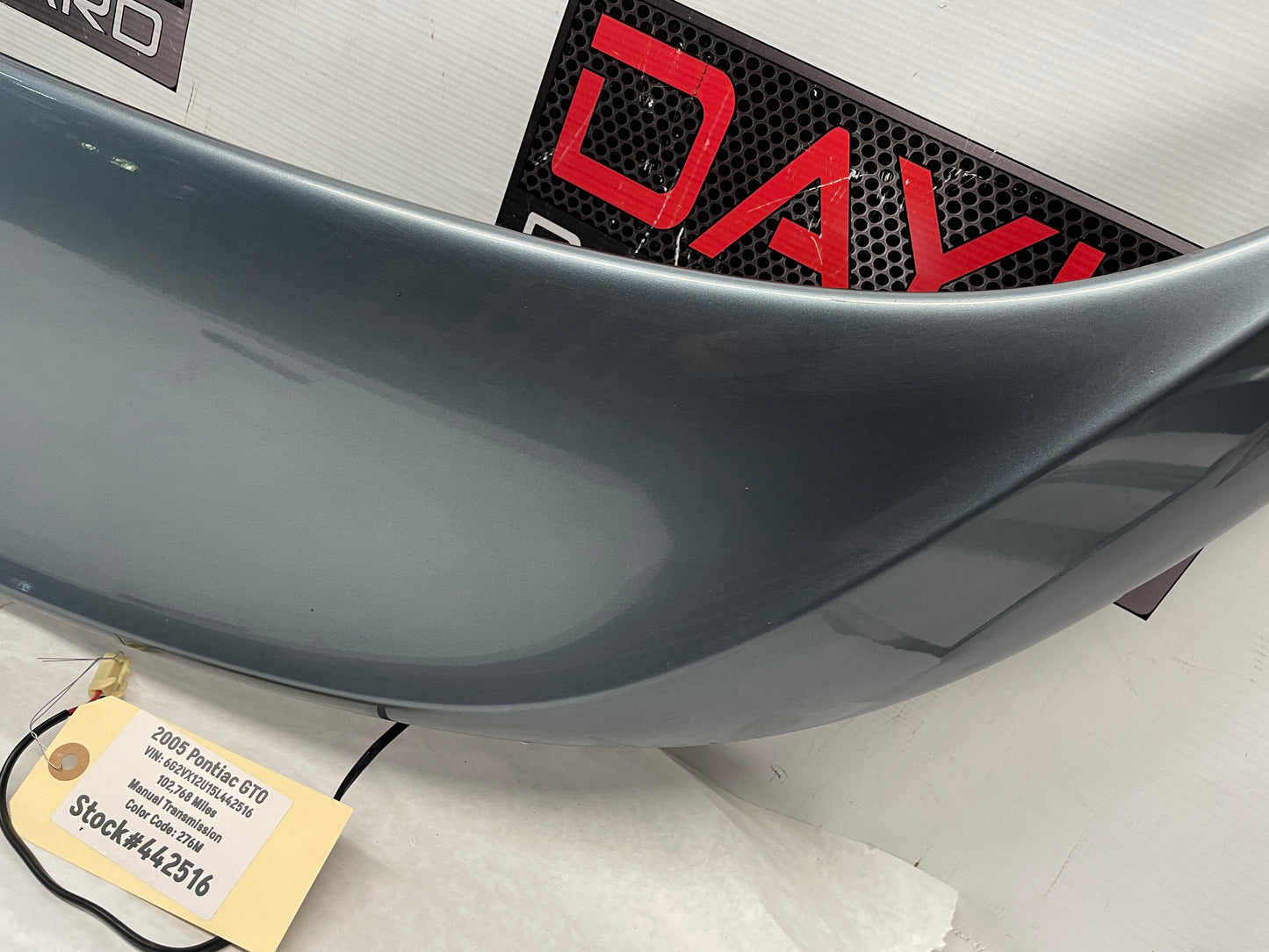 2005 Pontiac GTO Trunk Deck Lid Spoiler Wing w/ Light OEM - Day's Parts Yard