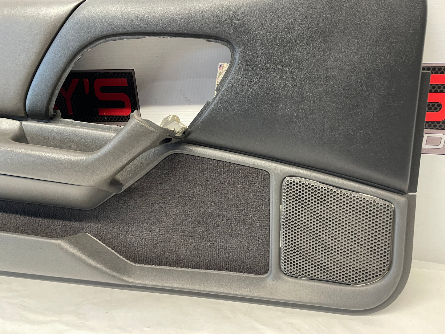 1999 Chevy Camaro Z28 LH Driver Interior Door Panel Trim Leather Grey Gray OEM - Day's Parts Yard