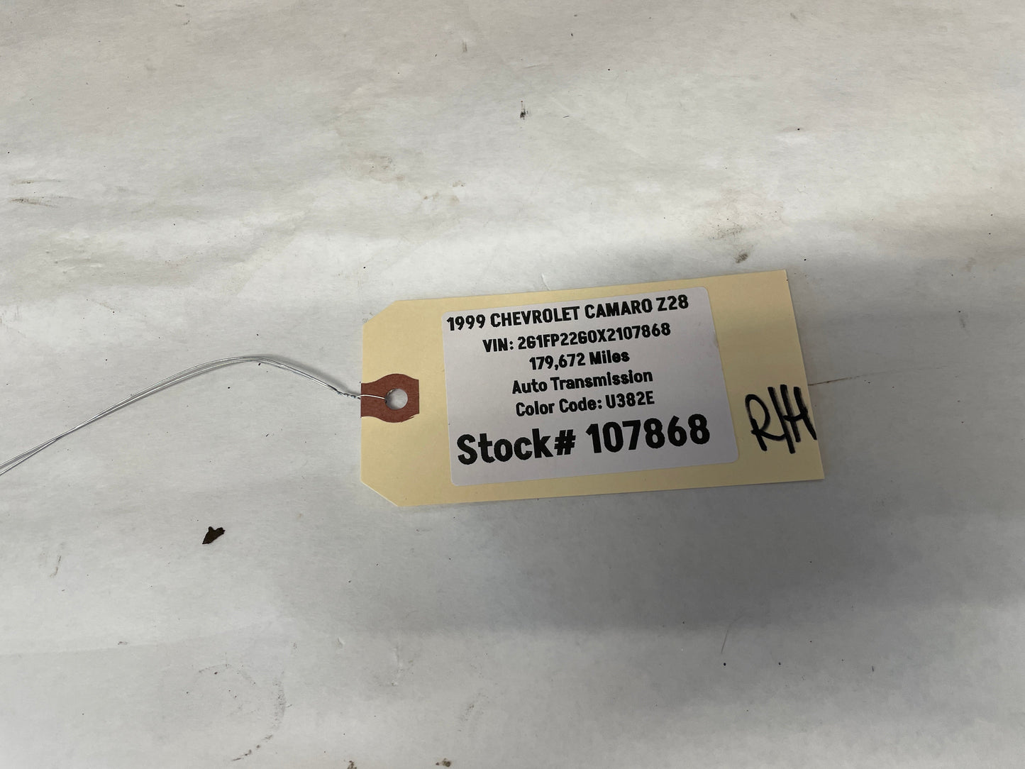 1999 Chevy Camaro Z28 LH Driver Interior Door Panel Trim Leather Grey Gray OEM - Day's Parts Yard