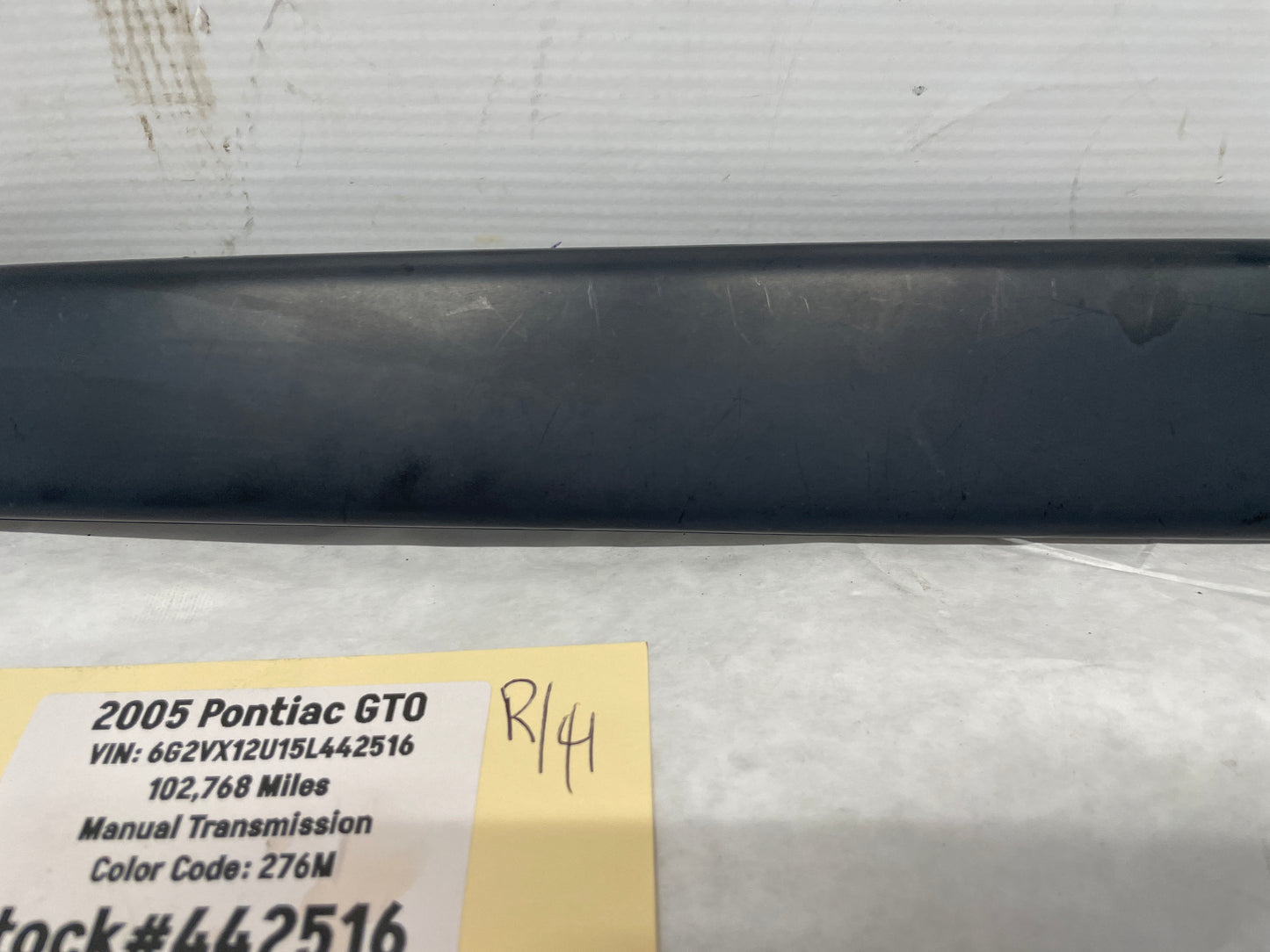 RH Passenger Exterior B Pillar Window Trim Cover Applique Molding OEM - Day's Parts Yard
