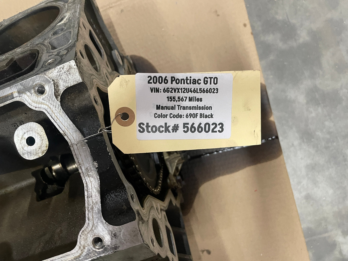 2006 Pontiac GTO 6.0L LS2 GEN IV 4 Short Block Engine Motor Core Rebuilder OEM - Day's Parts Yard