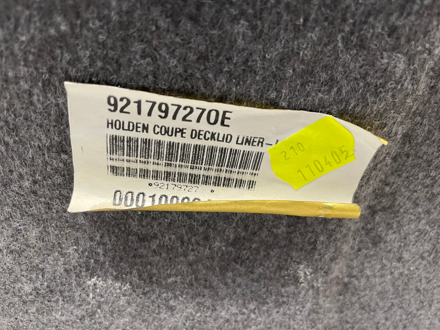 2005 Pontiac GTO Trunk Deck Lid Liner Carpet Felt OEM - Day's Parts Yard