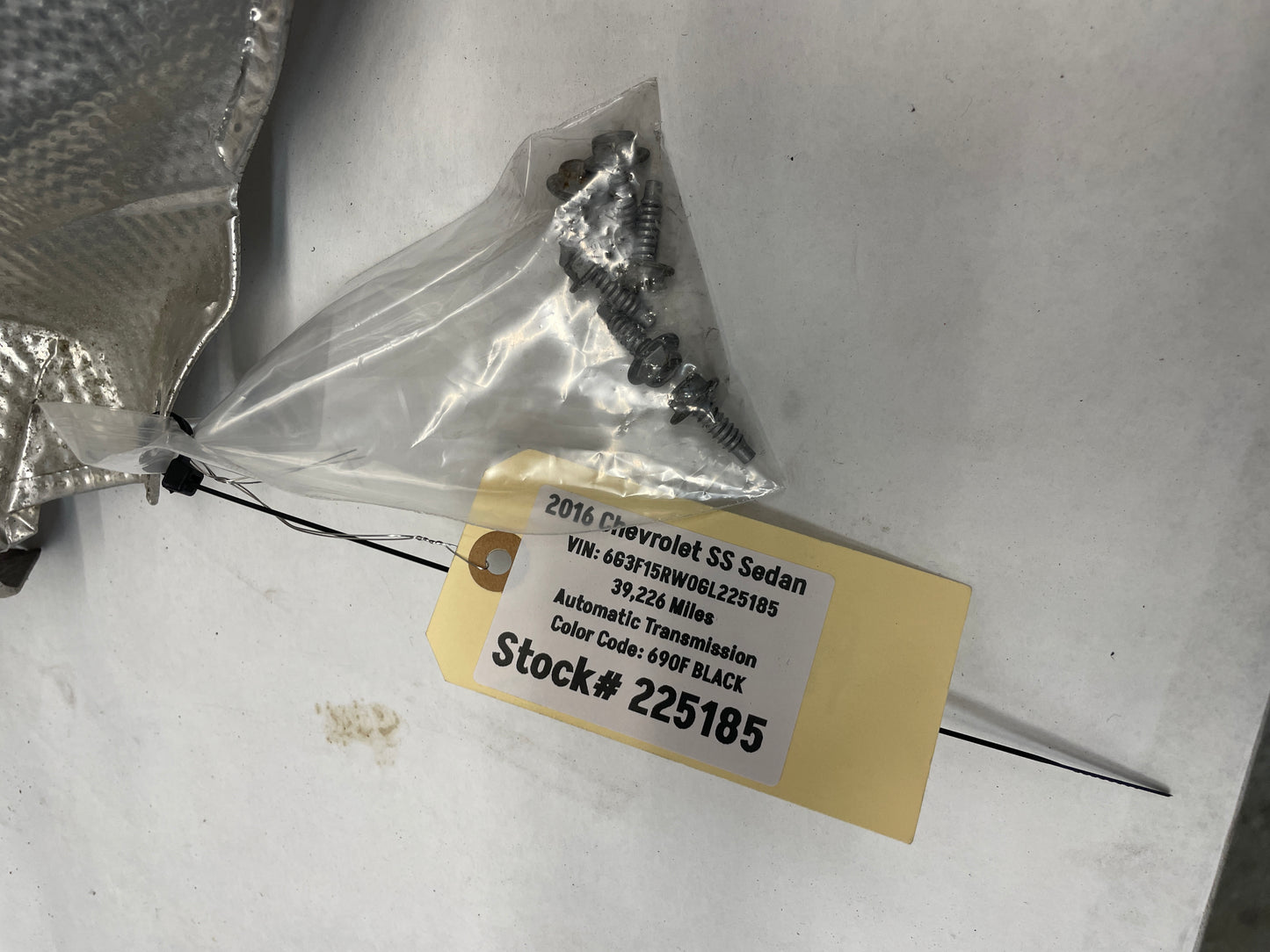 2016 Chevy SS Sedan Firewall Transmission Tunnel Heat Shield OEM - Day's Parts Yard