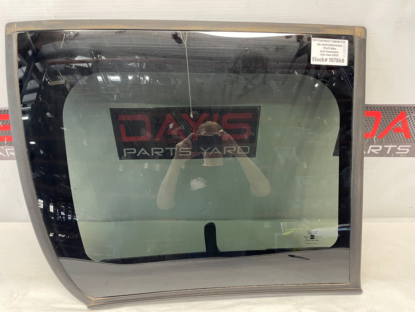 1999 Chevy Camaro Z28 LH Driver T-Top Roof Glass Window Panel OEM - Day's Parts Yard