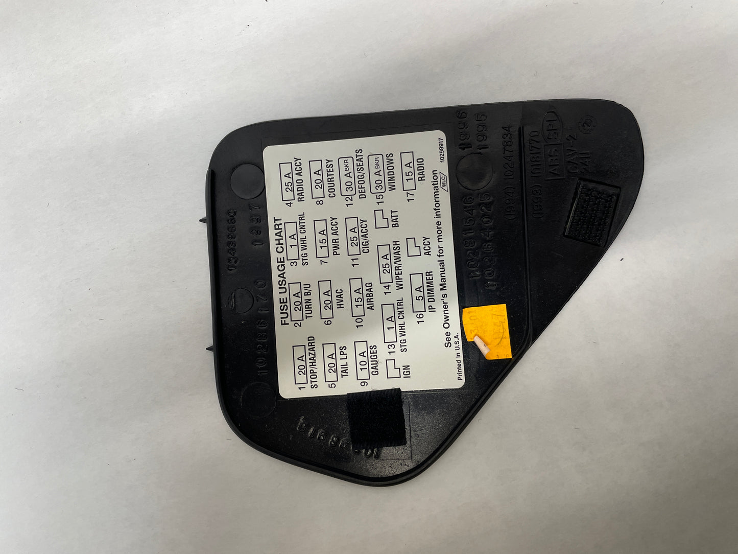 2002 Chevy Camaro Z28 Dash Fuse Box Door Panel Bezel Trim Door OEM - Day's Parts Yard