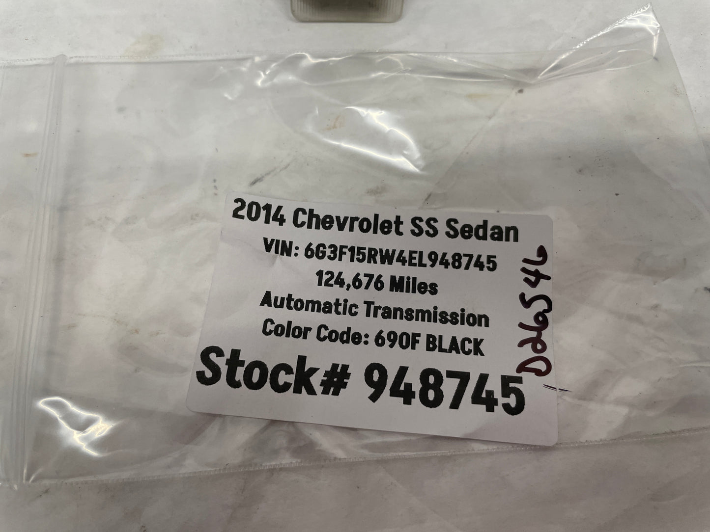 2014 Chevy SS Sedan License Plate Tag Light OEM - Day's Parts Yard